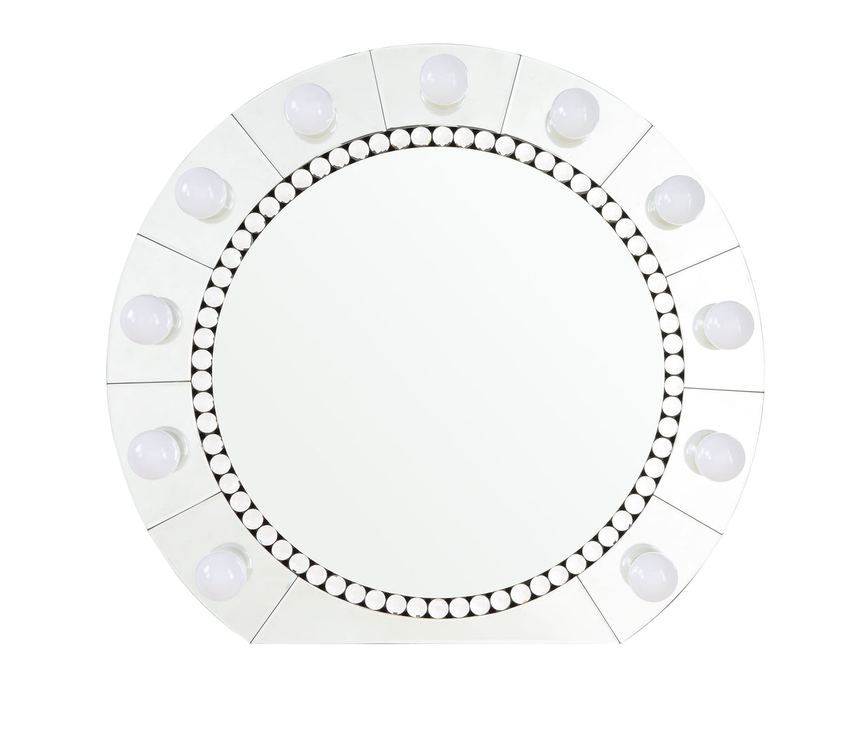 Farai Glam Mirrored & Faux Crystal Diamonds Wall Décor Mirror