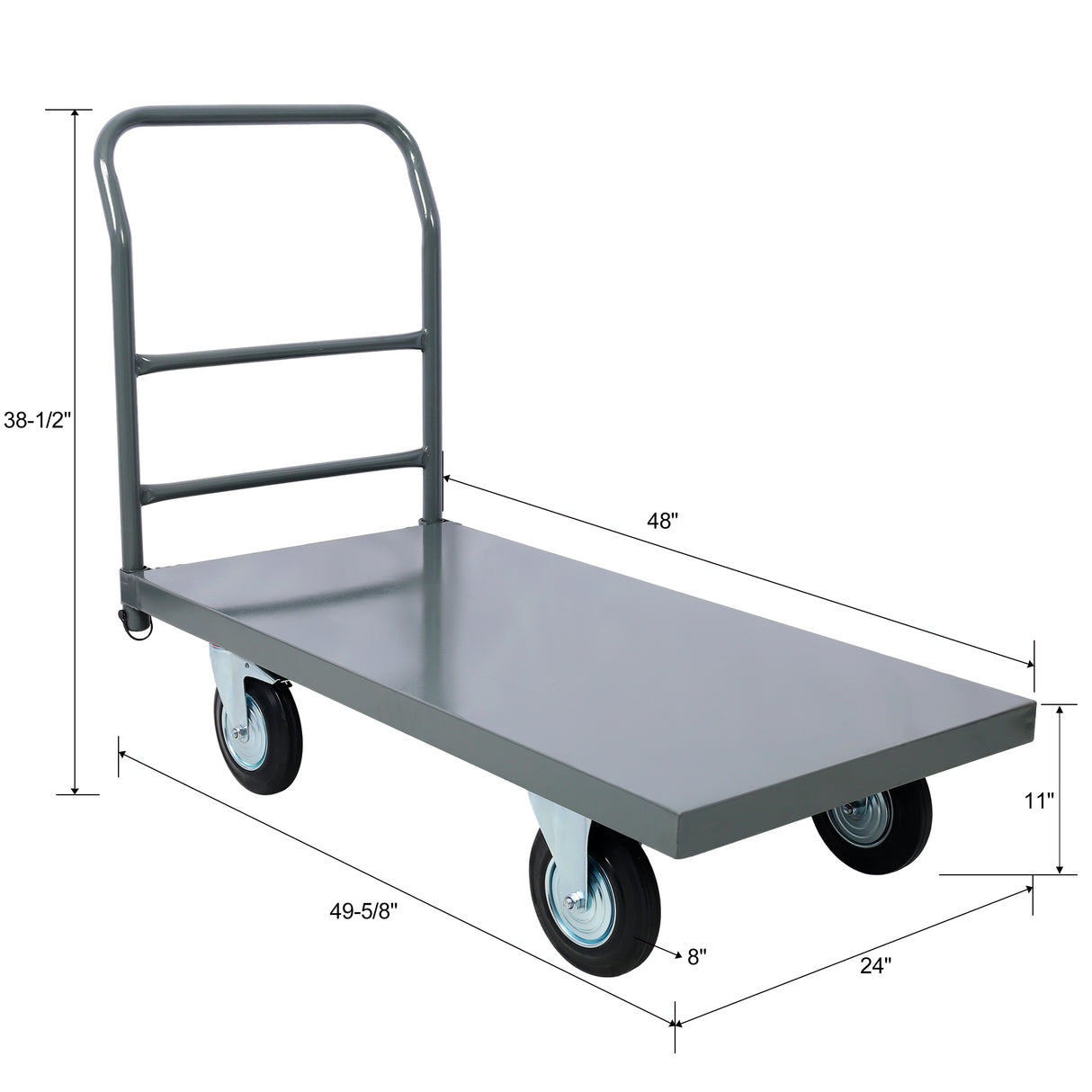 Heavy Duty Platform Truck Industrial Flat Dolly Cart with Wheels