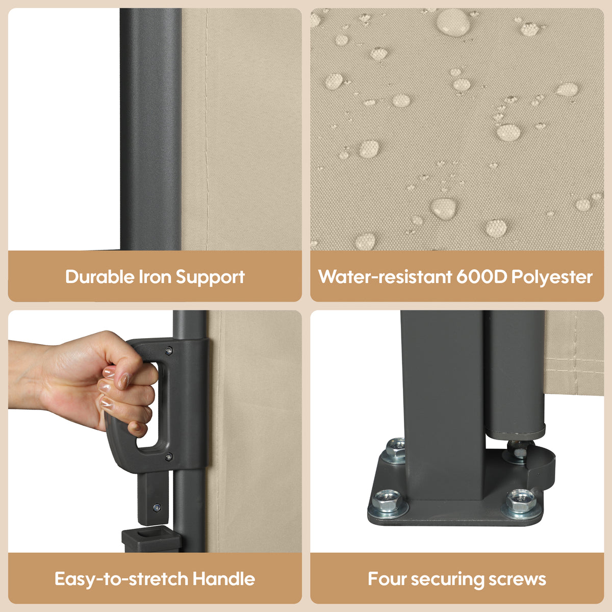 Retractable Side Awning - Outdoor Privacy Screen