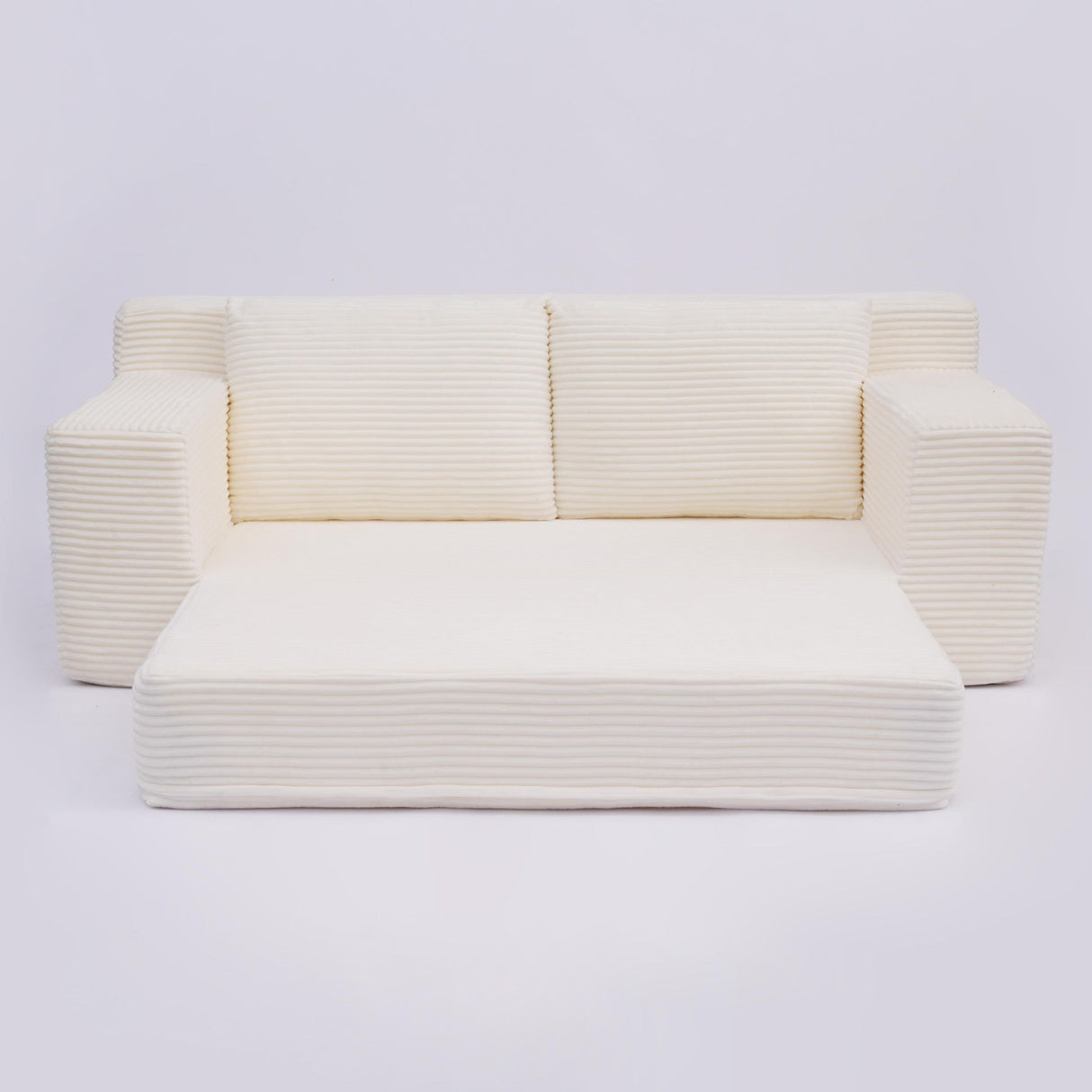 Comfortable Deep Seat Loveseat Sofa Bed, Reversible Cushion With Pillows