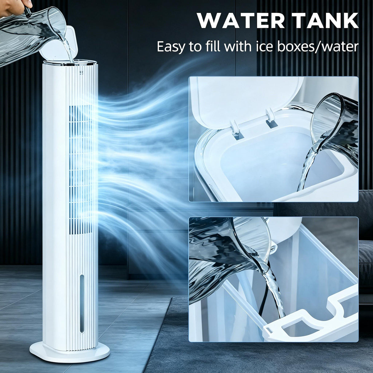 42" White Air Cooler