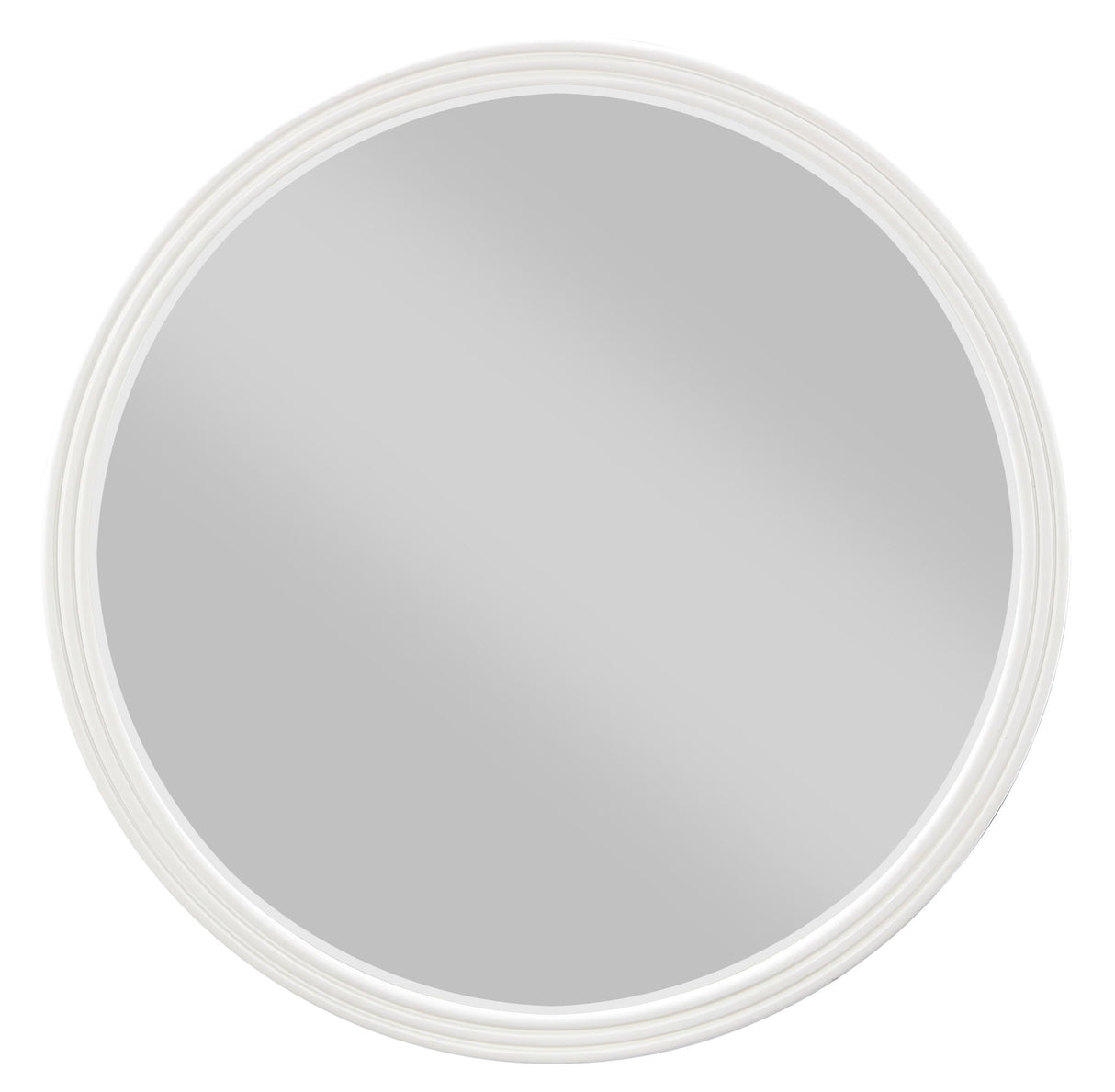 Carena - Round Mirror - Gray - Best Buy Furniture