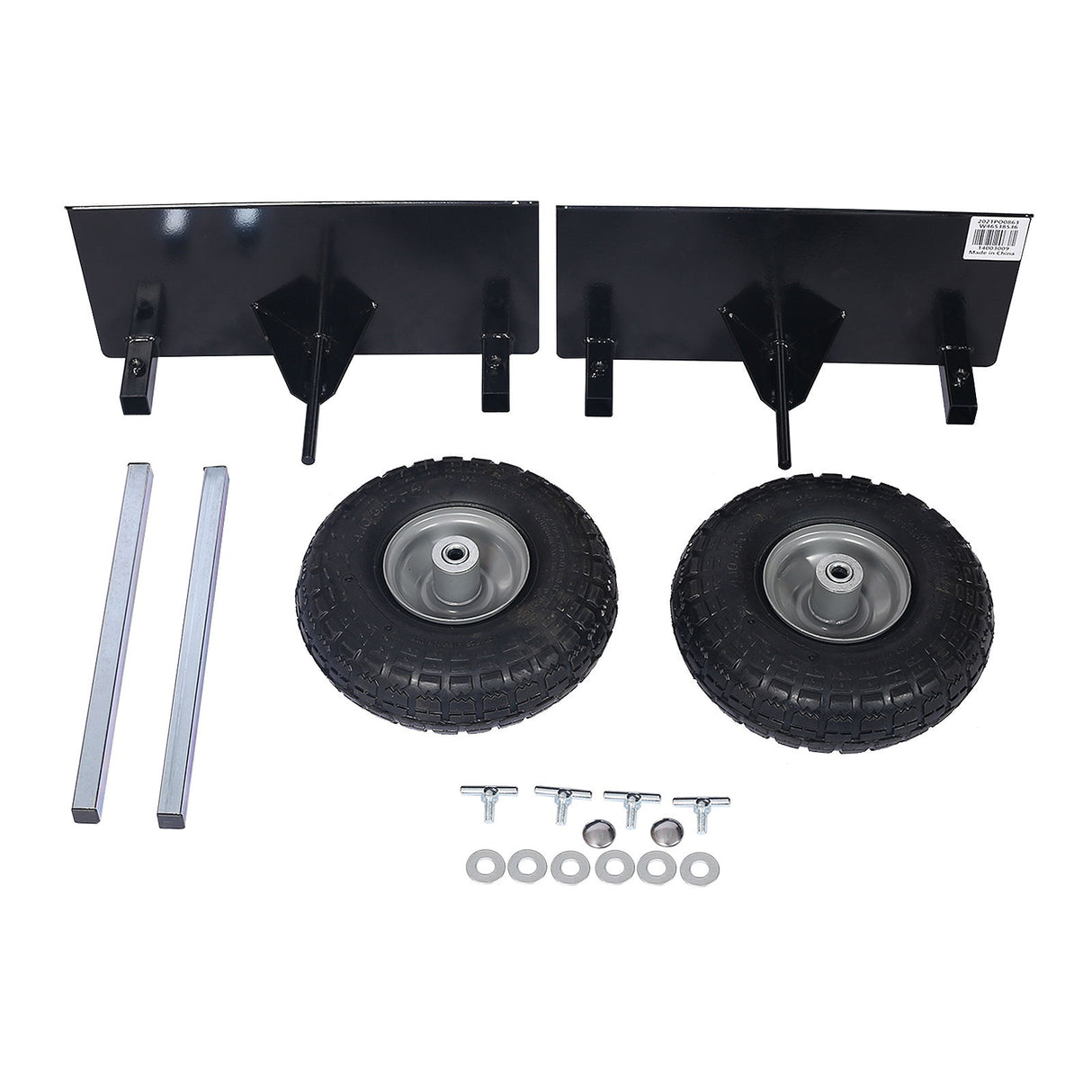 Heavy Duty 600Lb Panel Dolly With 10In. Pneumatic Wheels Alloy Steel - Black