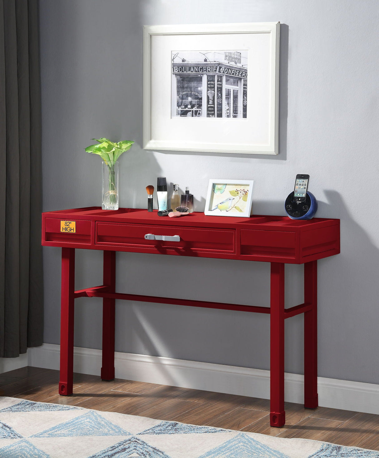 Cargo Vanity Desk With Functional Storage