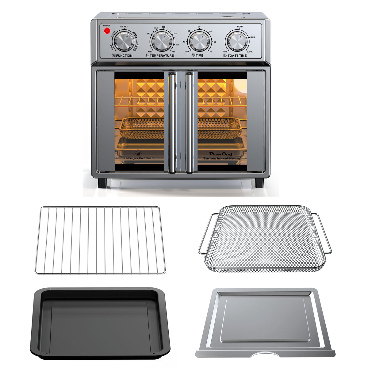 PlumChef 26QT Extra-Large French Double-Door Air Fryer