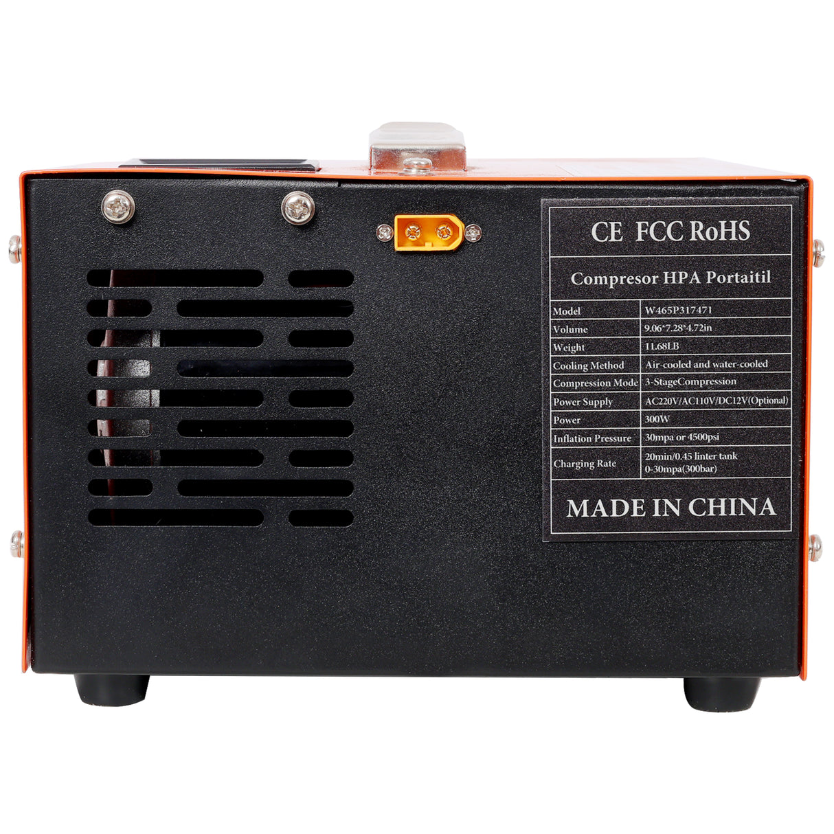 PCP Air Compressor 12V DC, 4500 Psi Portable High Pressure Pump
