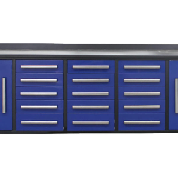 Storage Cabinet With Work Bench (15 Drawers And 2 Cabinets)