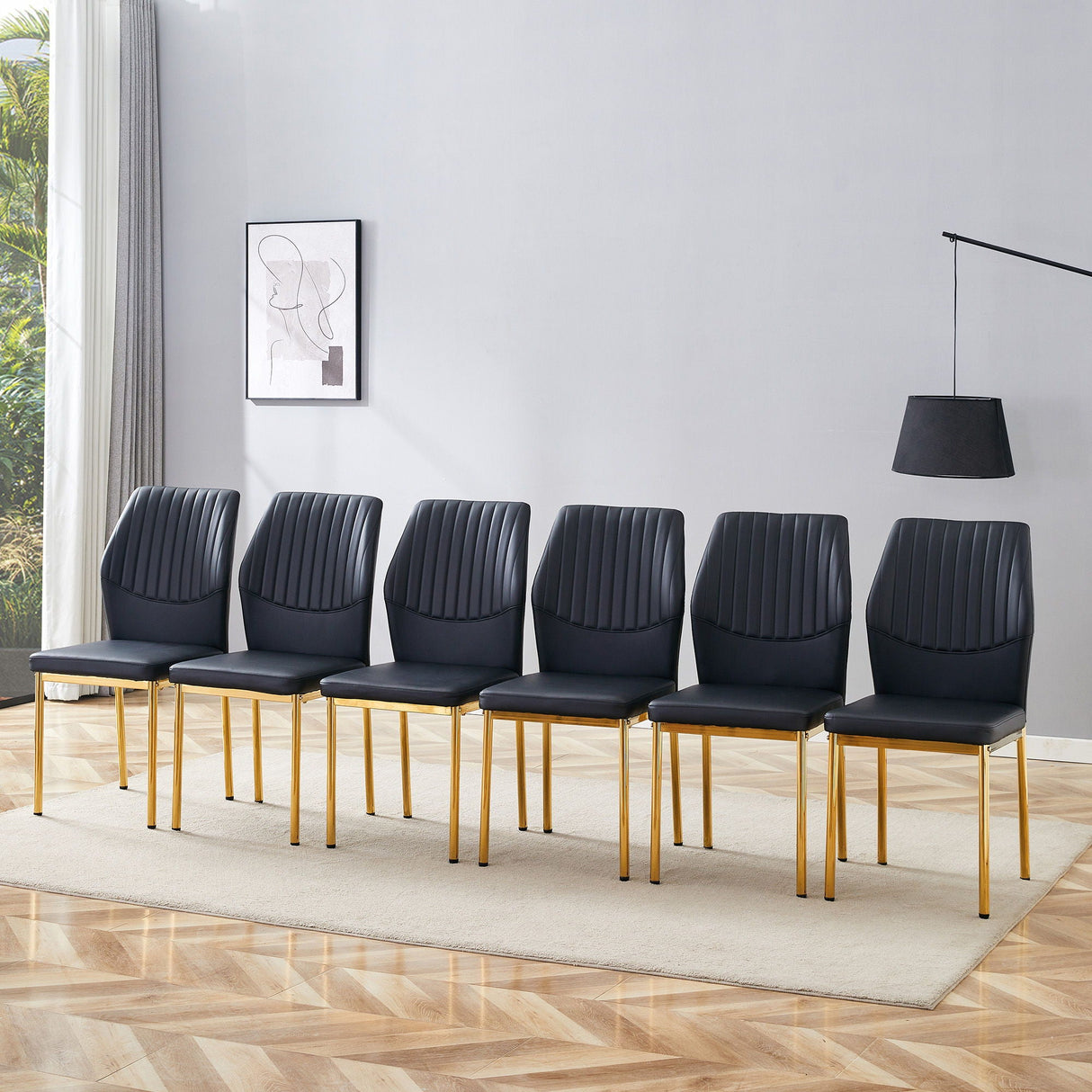Luxury Simple Chair With Metal Leg