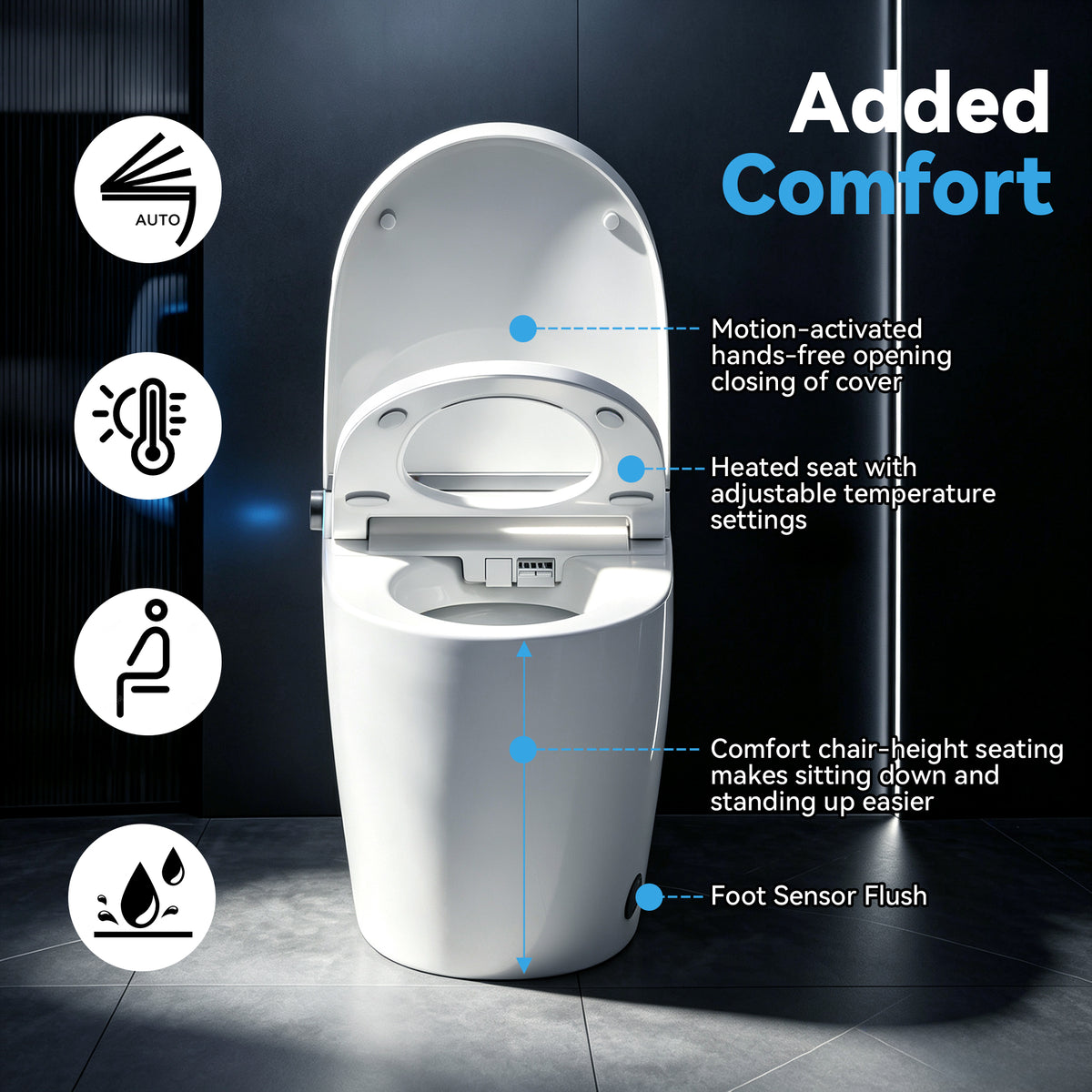 Smart Toilets with Heated Bidet Seat