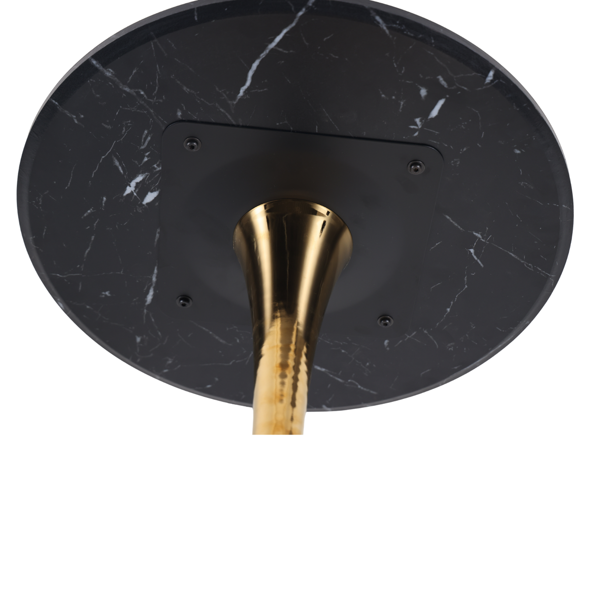 Mid-Century Black Marble Tulip Table