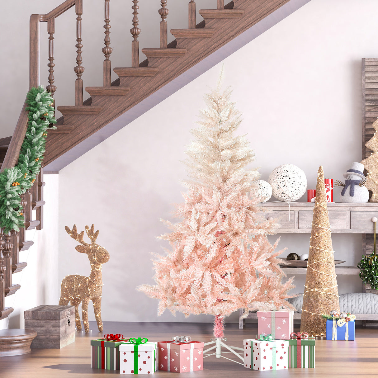 HOMCOM 6ft Unlit Spruce Artificial Christmas Tree