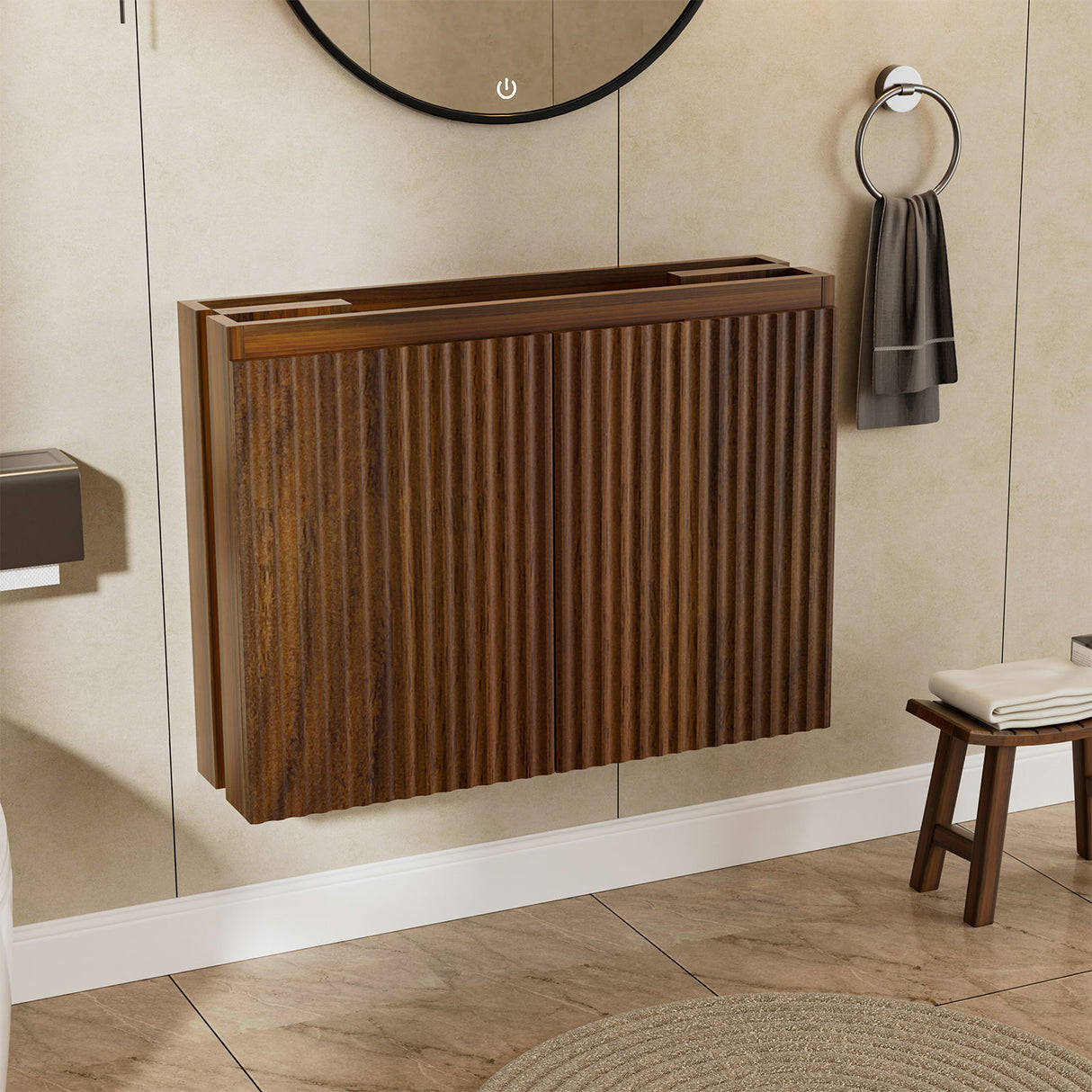 Folding Wall Cabinet With Creamic Sink