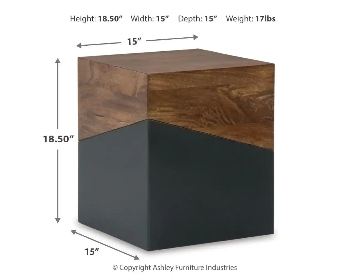 Trailbend - Accent Table - Brown / Gunmetal - Best Buy Furniture