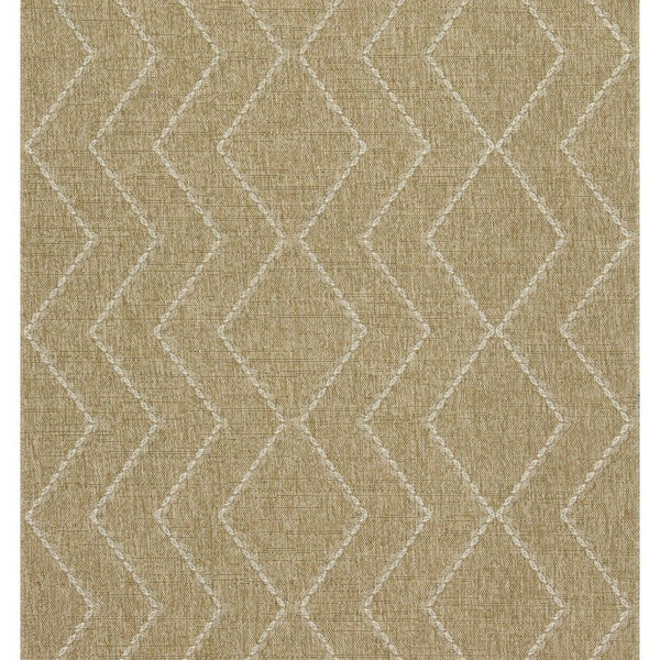 Earth - 5'3" X 7'3" Indoor, Outdoor Area Rug - Jute / White