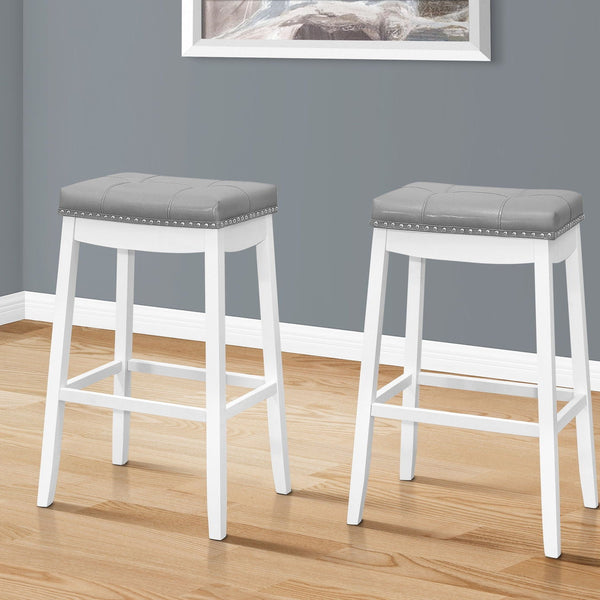 Comfortable Bar Stool, Bar Height, Saddle Seat, Transitional (Set of 2) - Best Buy Furniture