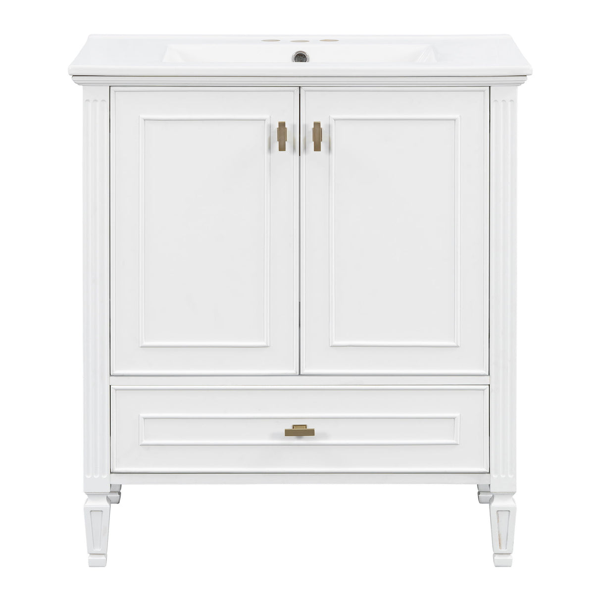 Freestanding Vanity With 1 Drawer & 2 Soft Close Doors With Door Mounted Storage
