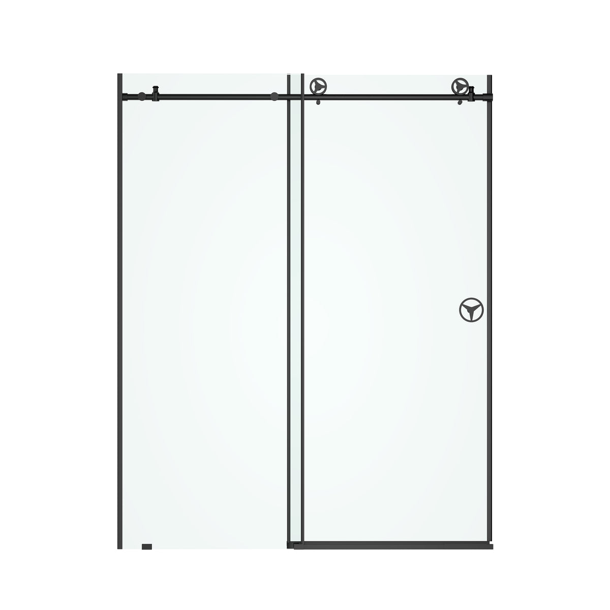 60" W x 76" H Sliding Frameless Shower Door in Matte