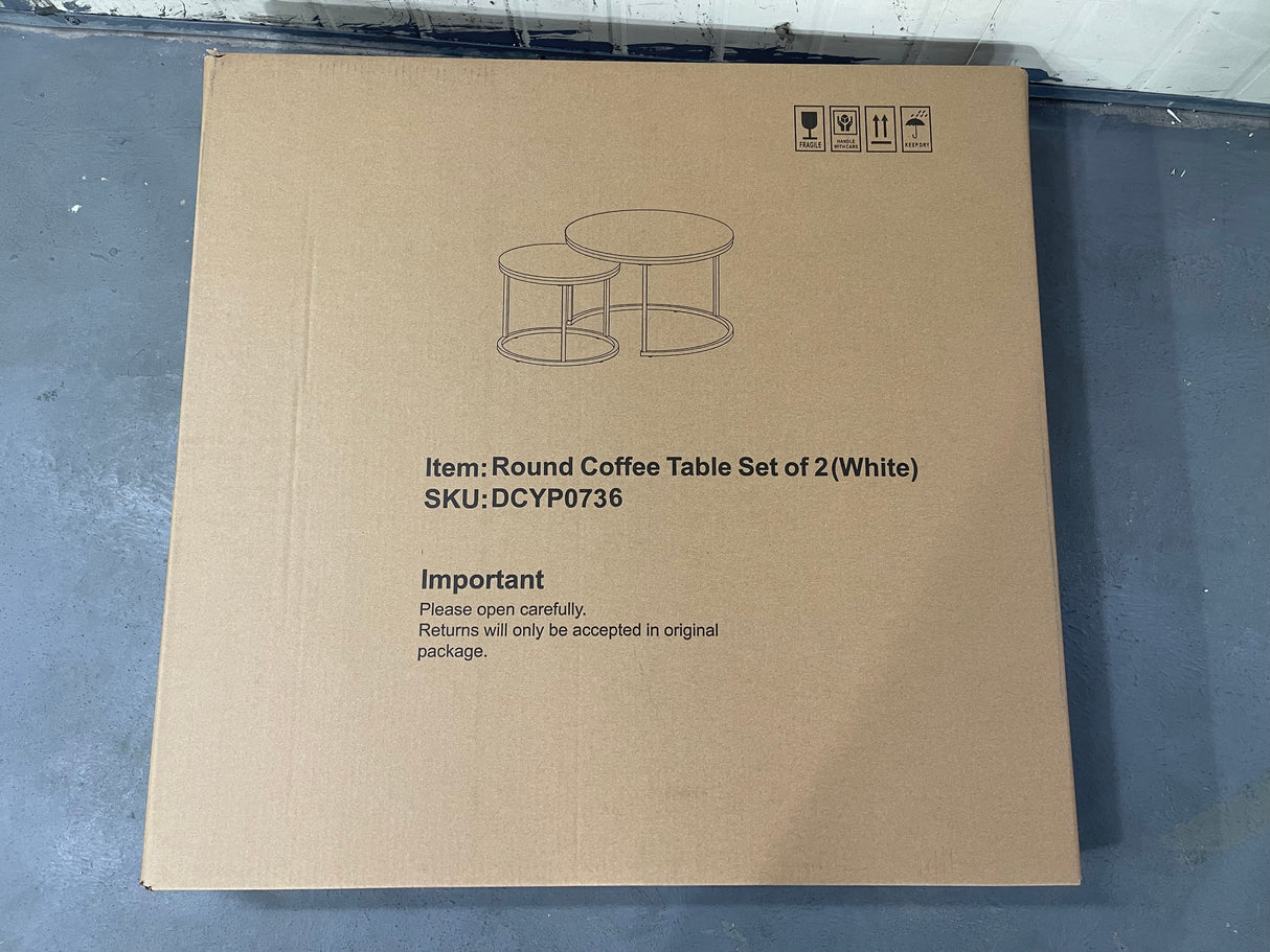 27.6in Nesting Coffee Table Set of 2