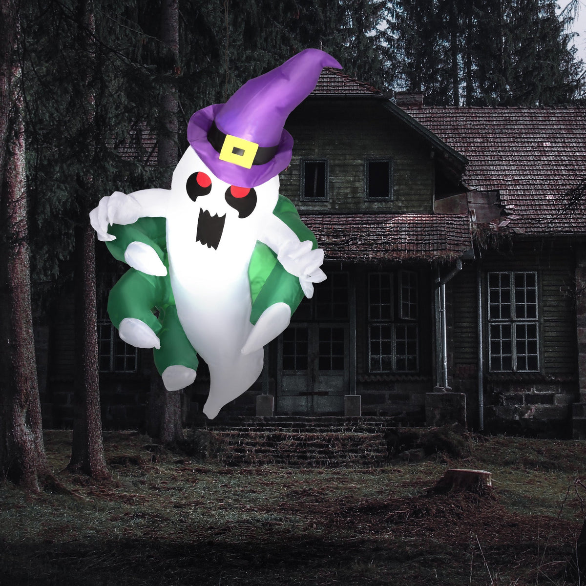 4ft Animated Inflatable Ghost with LED Illumination - view 9