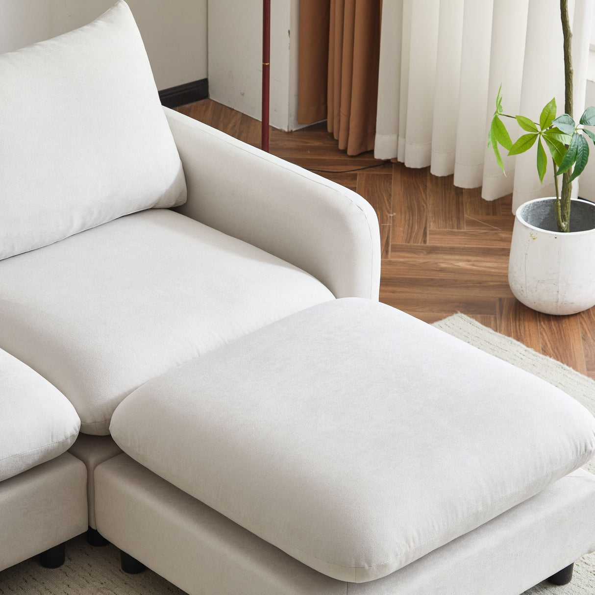 Oversize Modular Free Combination Sectional Sofa Couch With Ottoman For Living Room - Best Buy Furniture