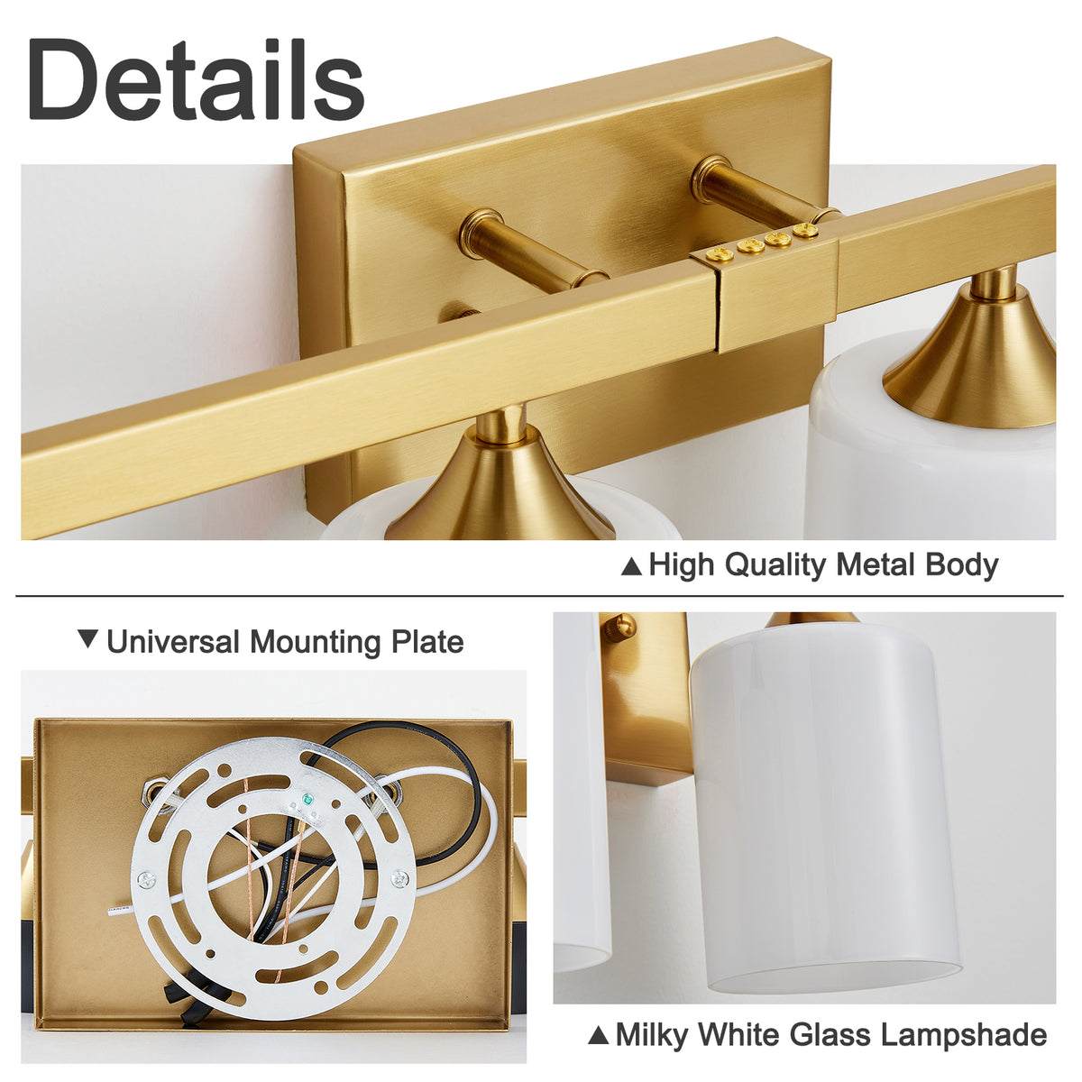4-Light Brushed Bathroom Vanity Wall Light