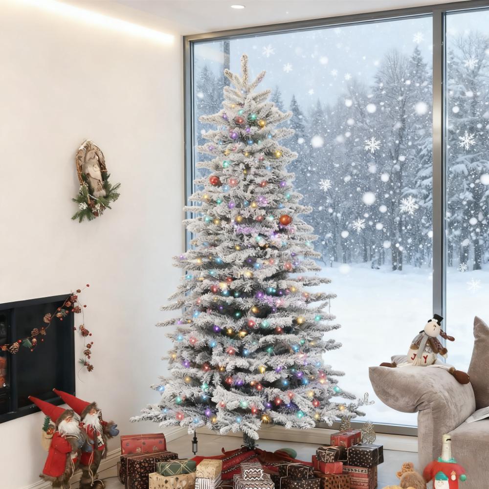 6.5ft Snow Flocked Artificial Christmas Tree