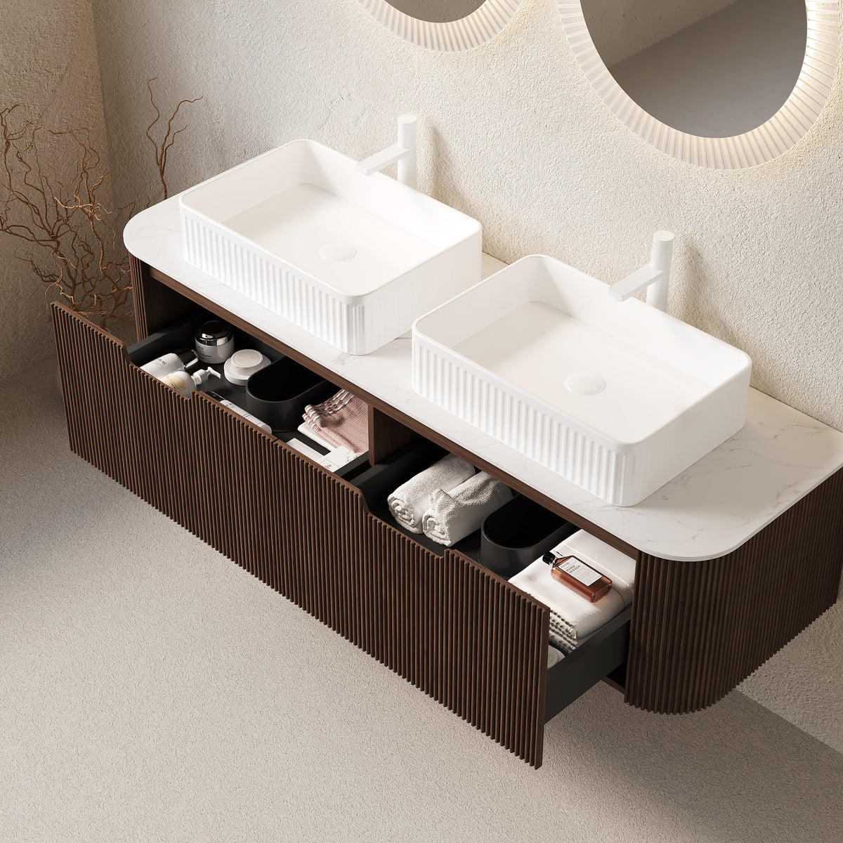 Dina 60" Bathroom Vanity with Sinks