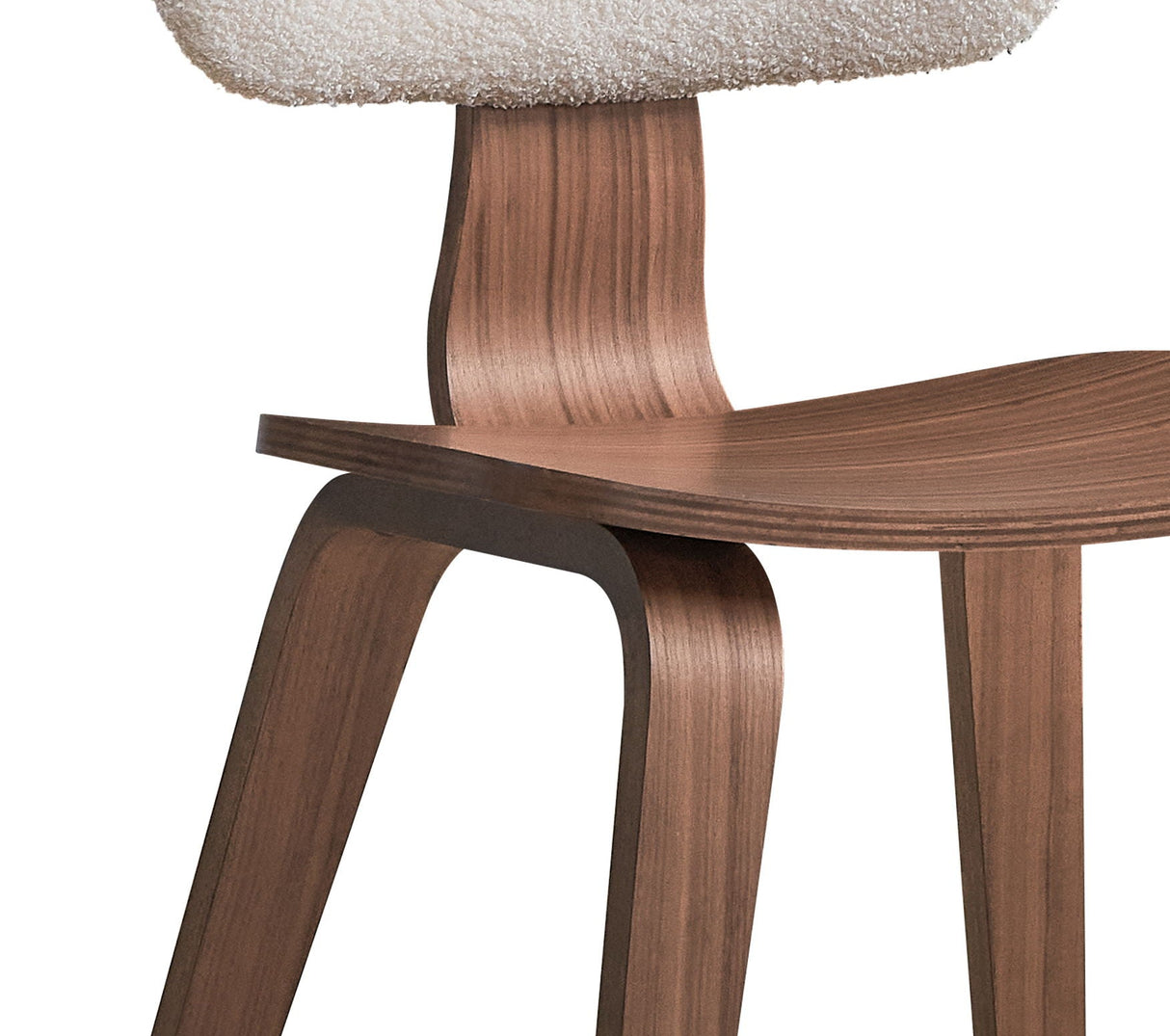 Casson - Boucle 7 Walnut Side Chair (Set of 2) - White / Walnut - Best Buy Furniture