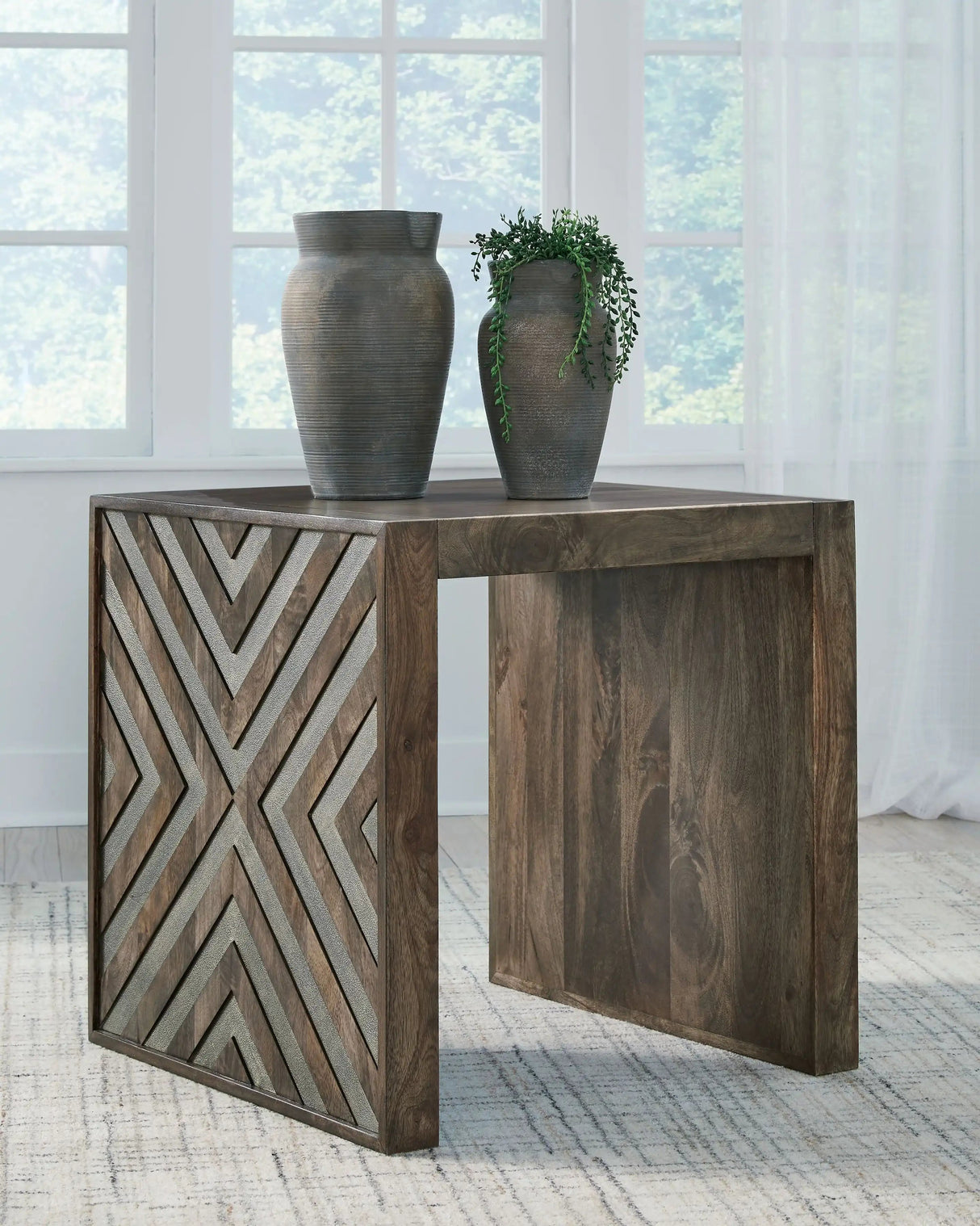 Dreggan - Square End Table - Brown - Best Buy Furniture