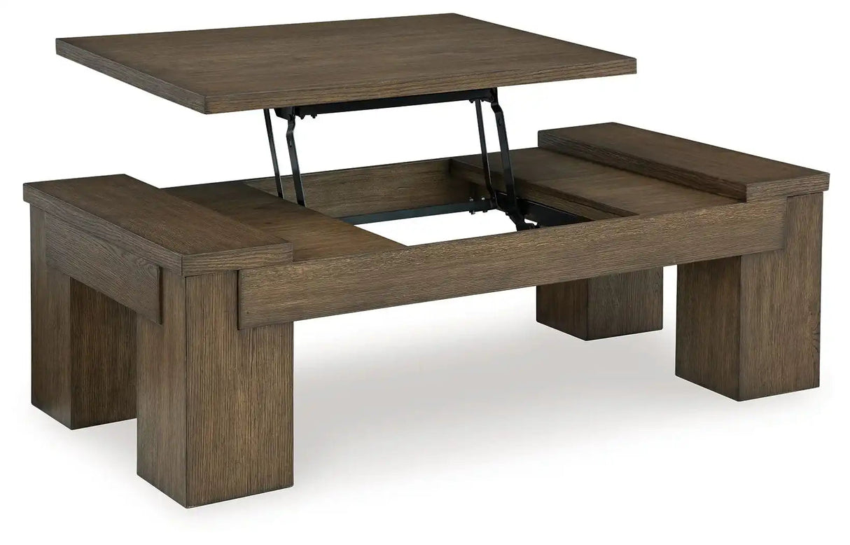 Rosswain - Lift Top Cocktail Table - Warm Brown - Best Buy Furniture