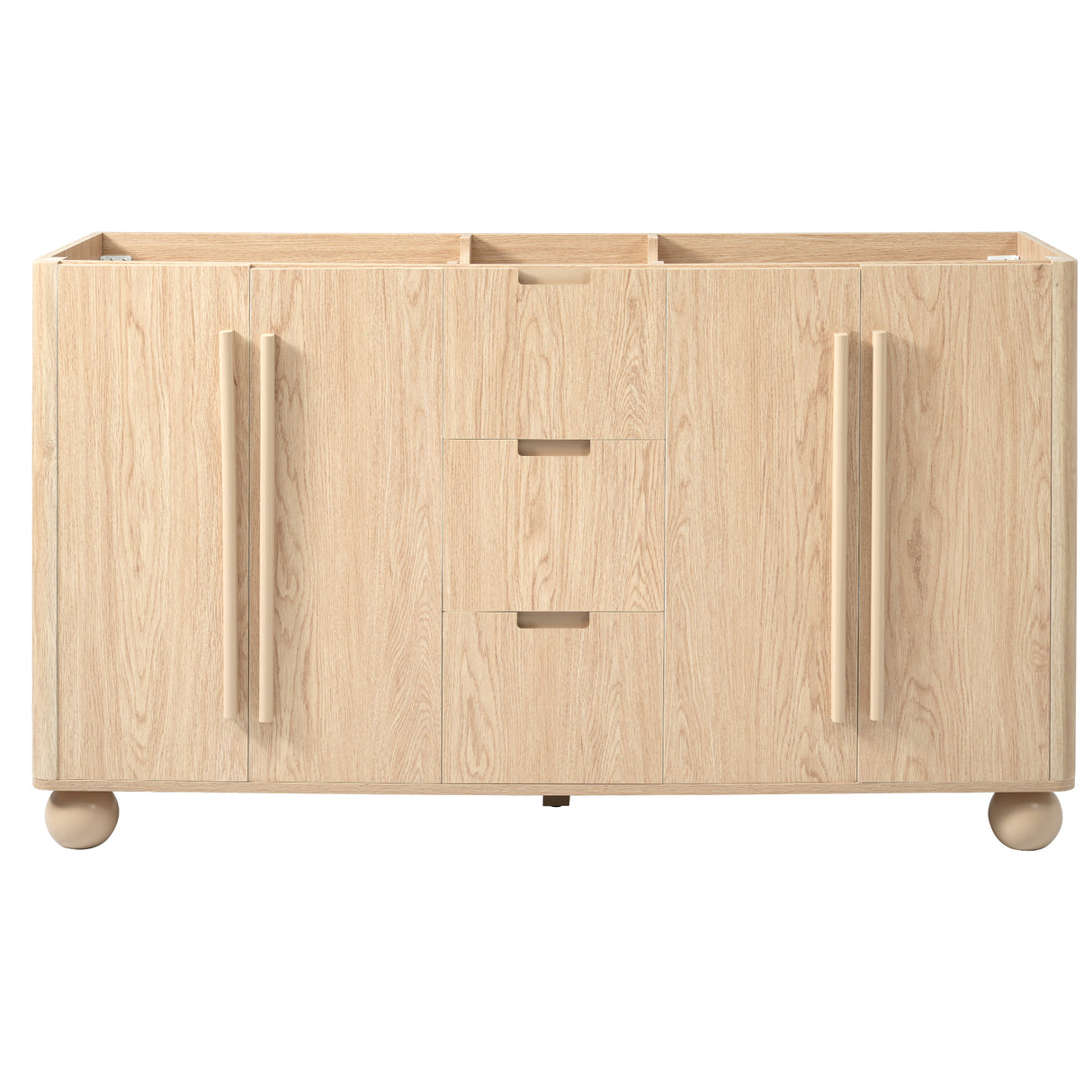 58.3" Bathroom Vanity Cabinet With 3 Drawers & 4 Doors