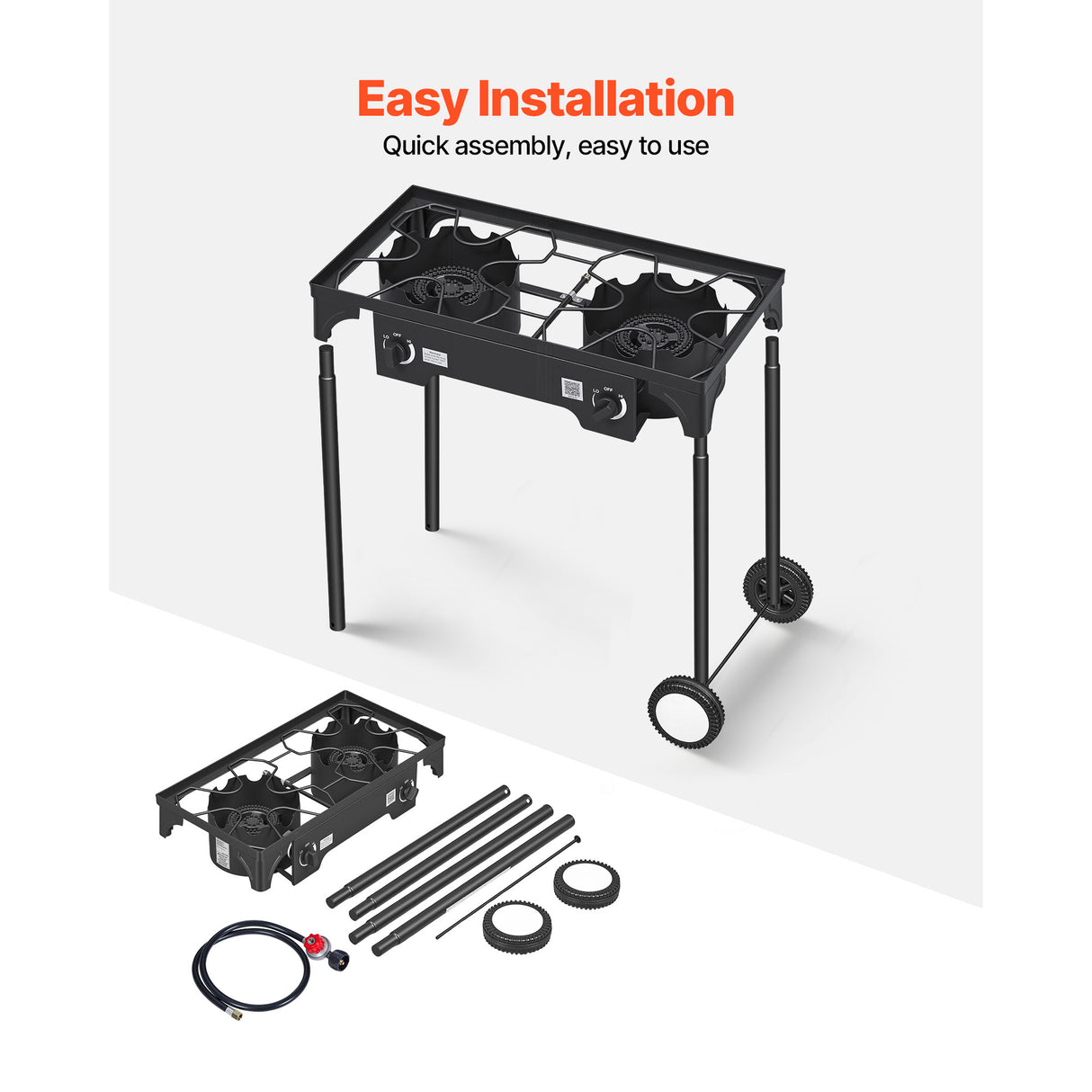 2 Burner Outdoor Propane Gas Stove, 150,000 BTU