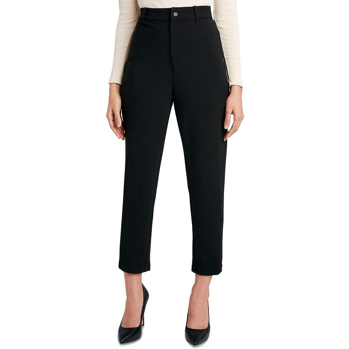 BCBGeneration womens Knit Twill Ankle With Pockets Pants, Black, X-Small US