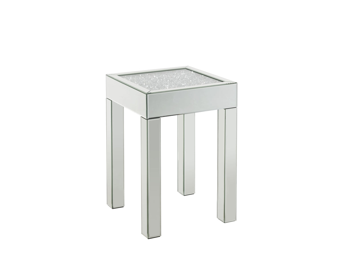 Noralie Mirrored & Faux Diamonds End Table