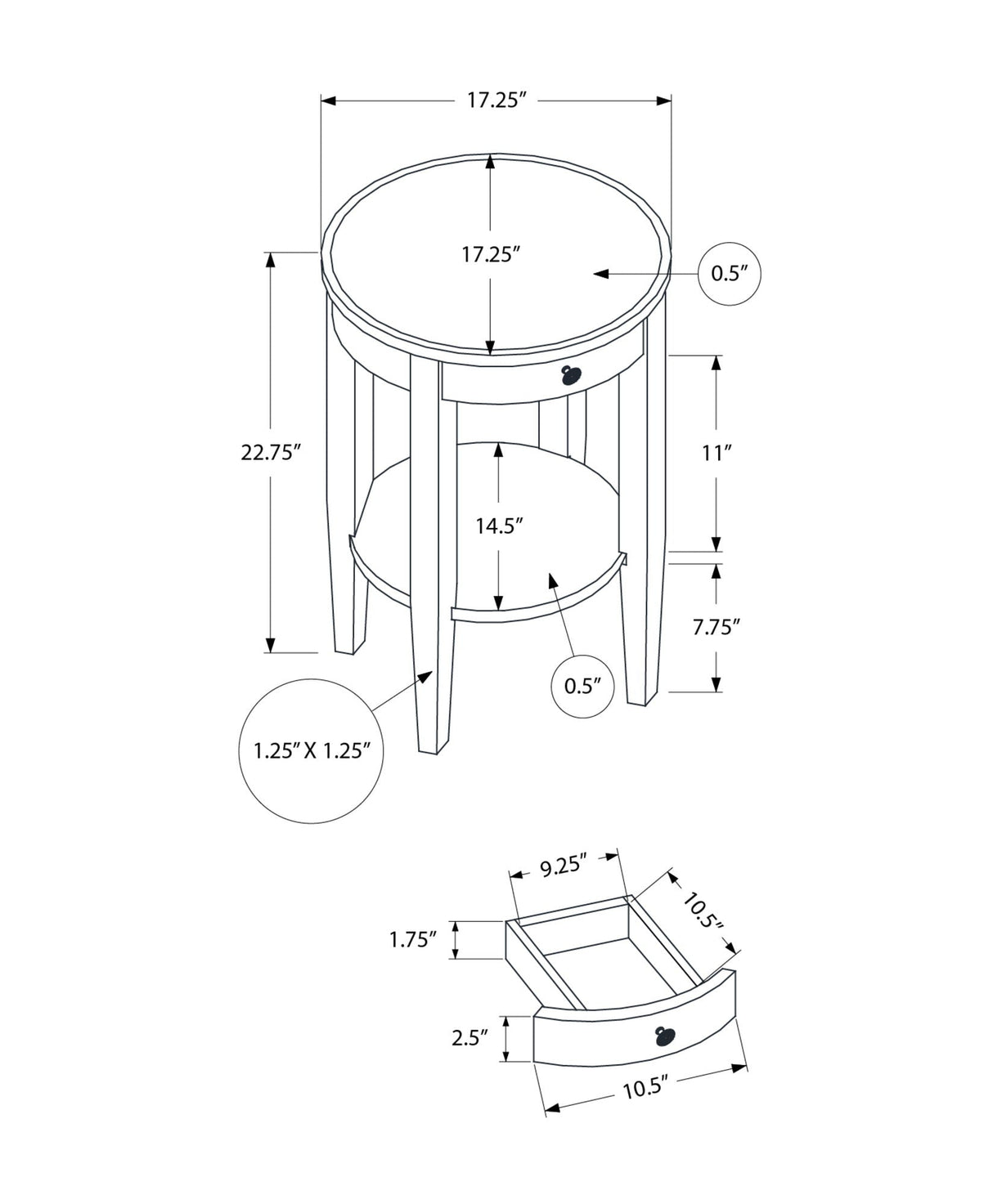 Accent Table, 2 Tier, Transitional - Espresso - Best Buy Furniture