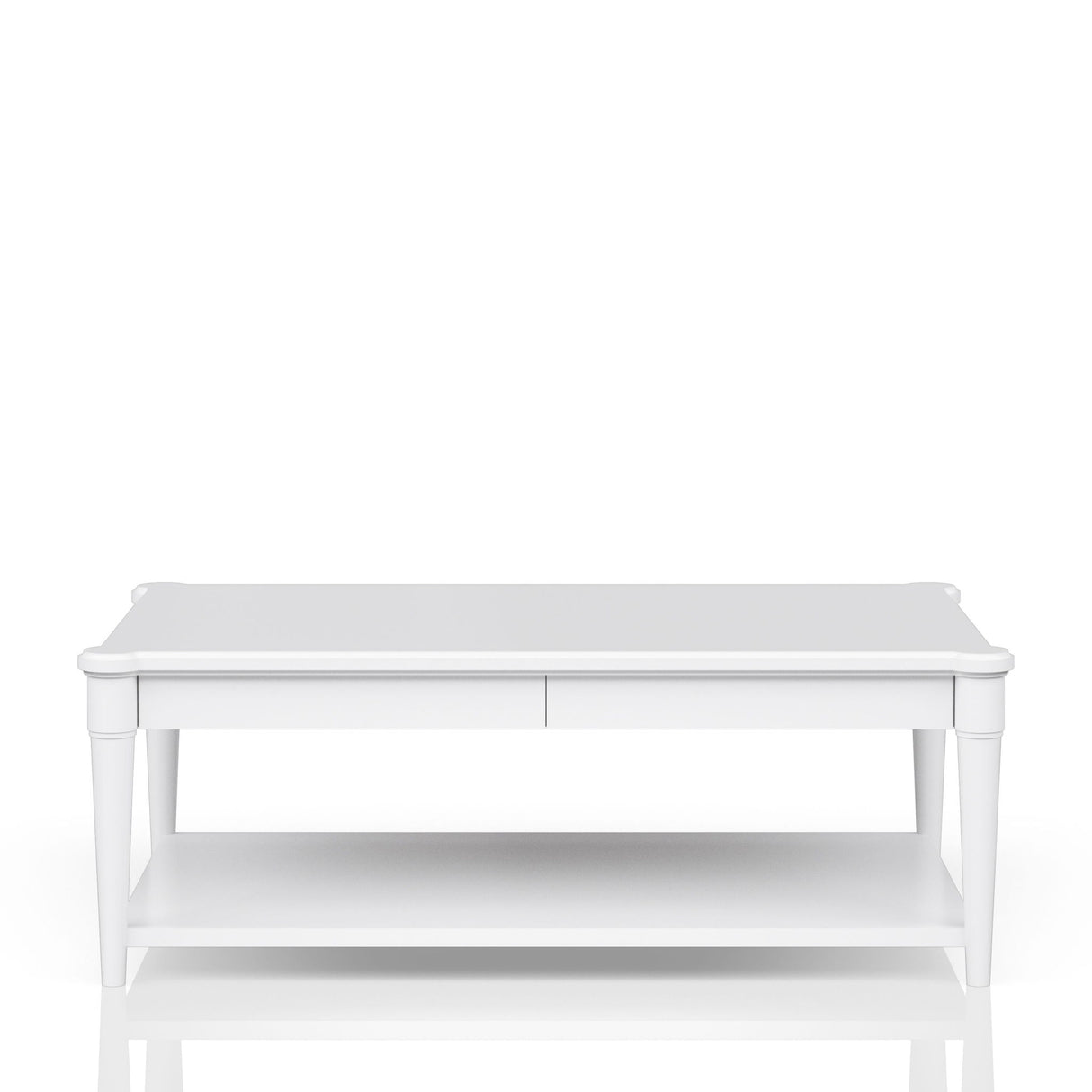 Cocktail Table With Two Storage Drawers And Casters