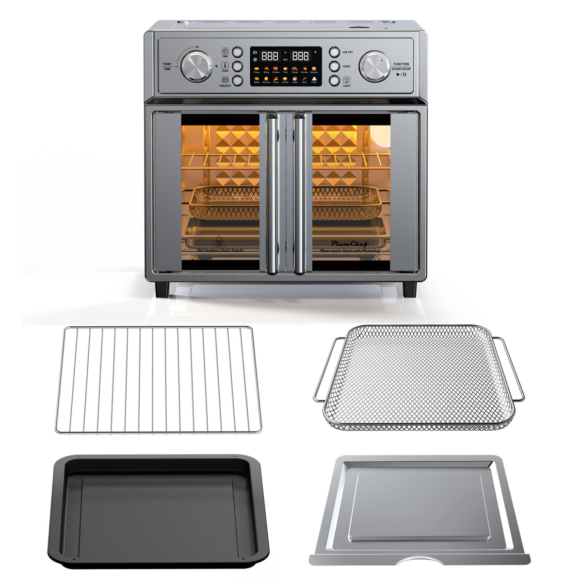 PlumChef 26QT Large Capacity French Double-Door Air Fryer