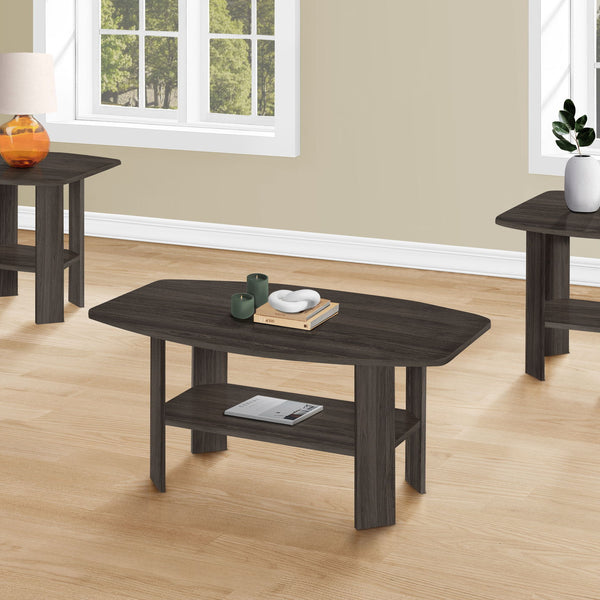 Table Set: Coffee, End, Side, Accent, Living Room, Transitional (Set of 3) - Oak - Best Buy Furniture