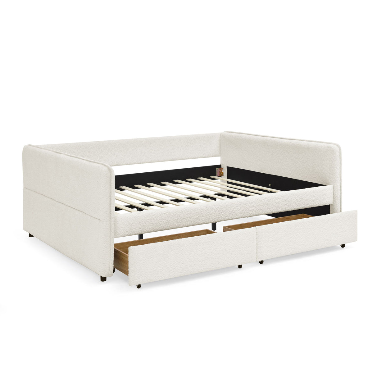 Upholstered Daybed & 2 Drawers