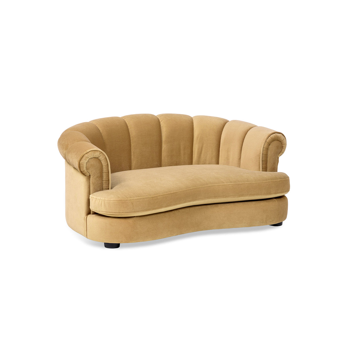 Halle 35.5" Rolled Arm Channel-Tufted Dog Sofa Bed