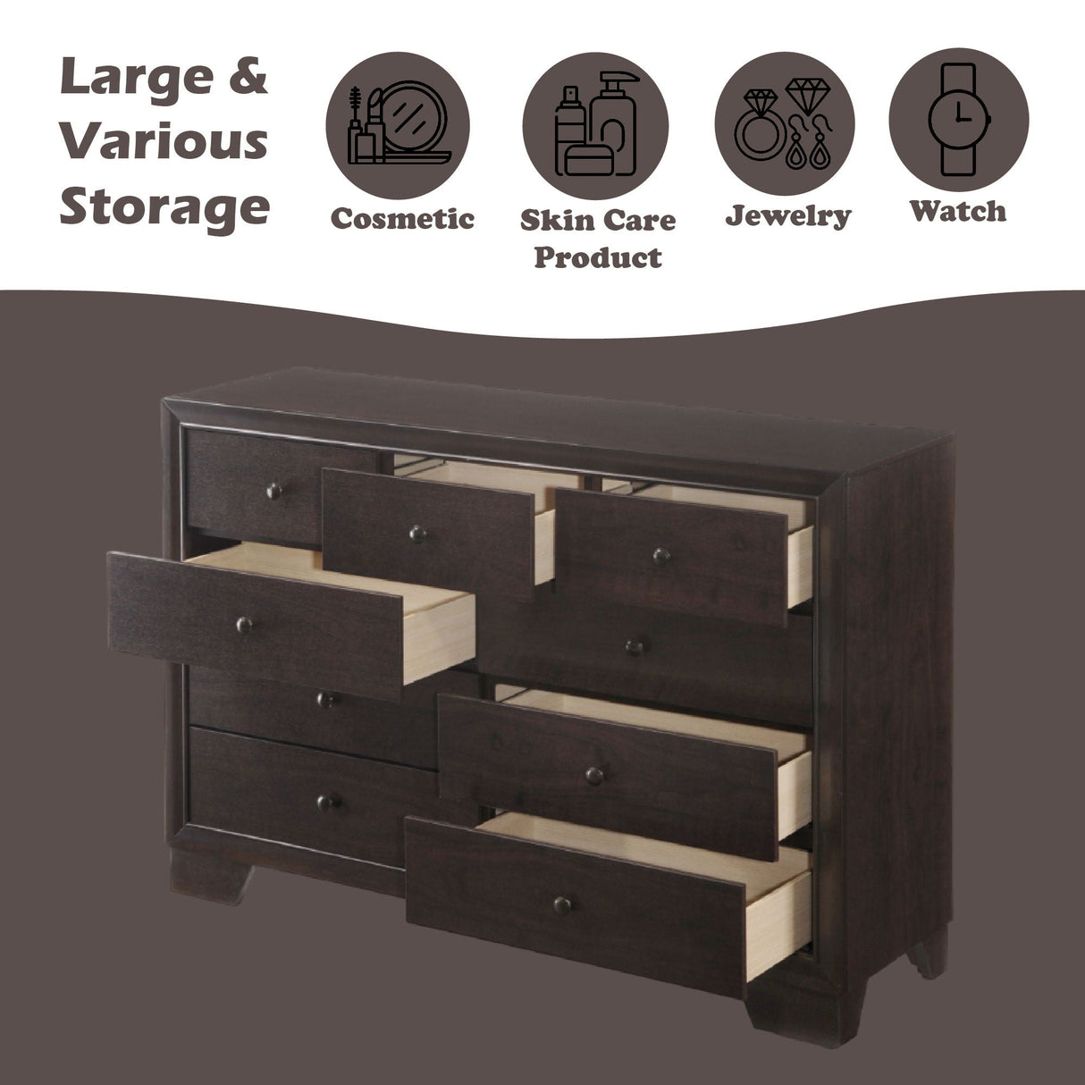 Madison - Dresser - Espresso - Best Buy Furniture
