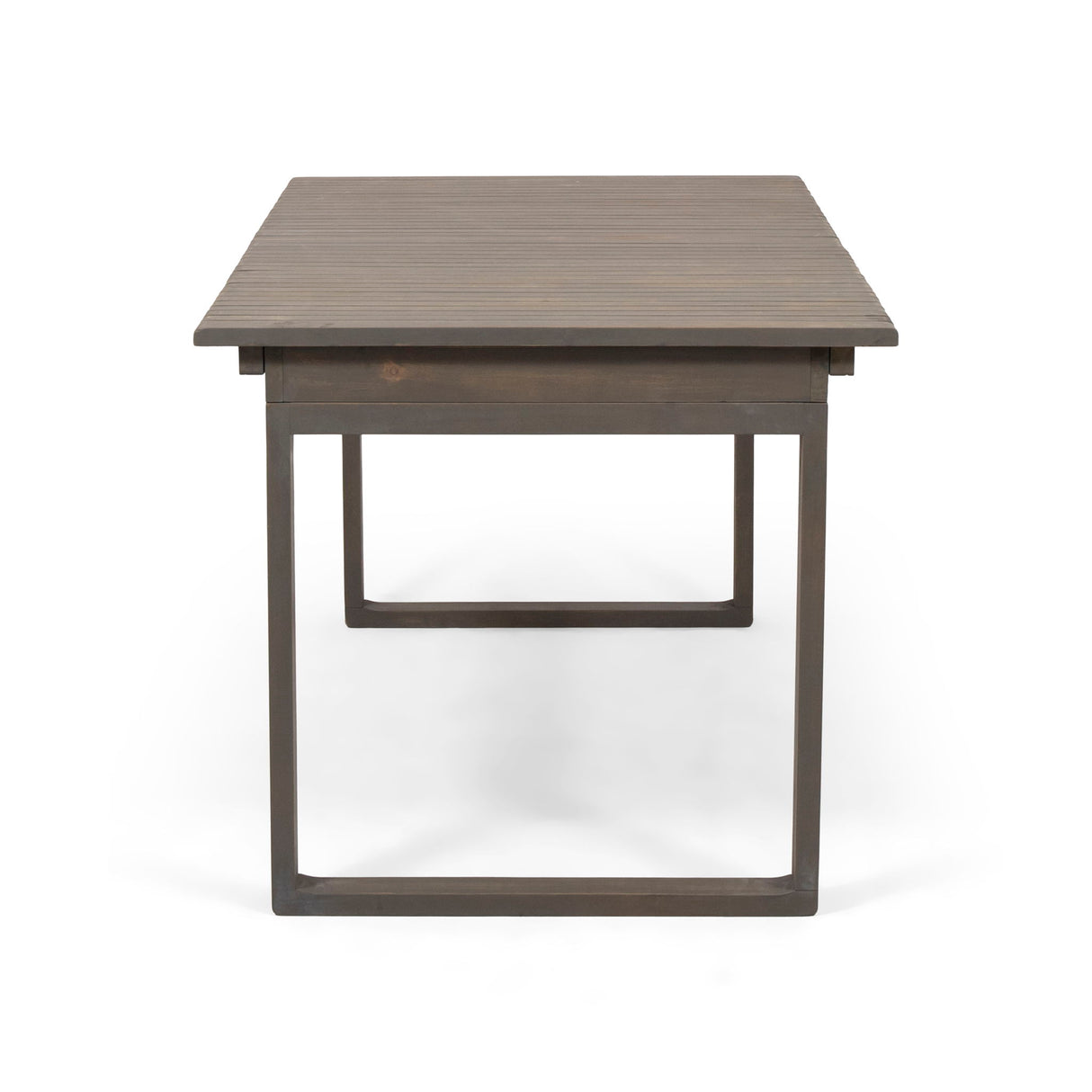 Outdoor Expandable Acacia Wood Dining Table With U Shaped Leg
