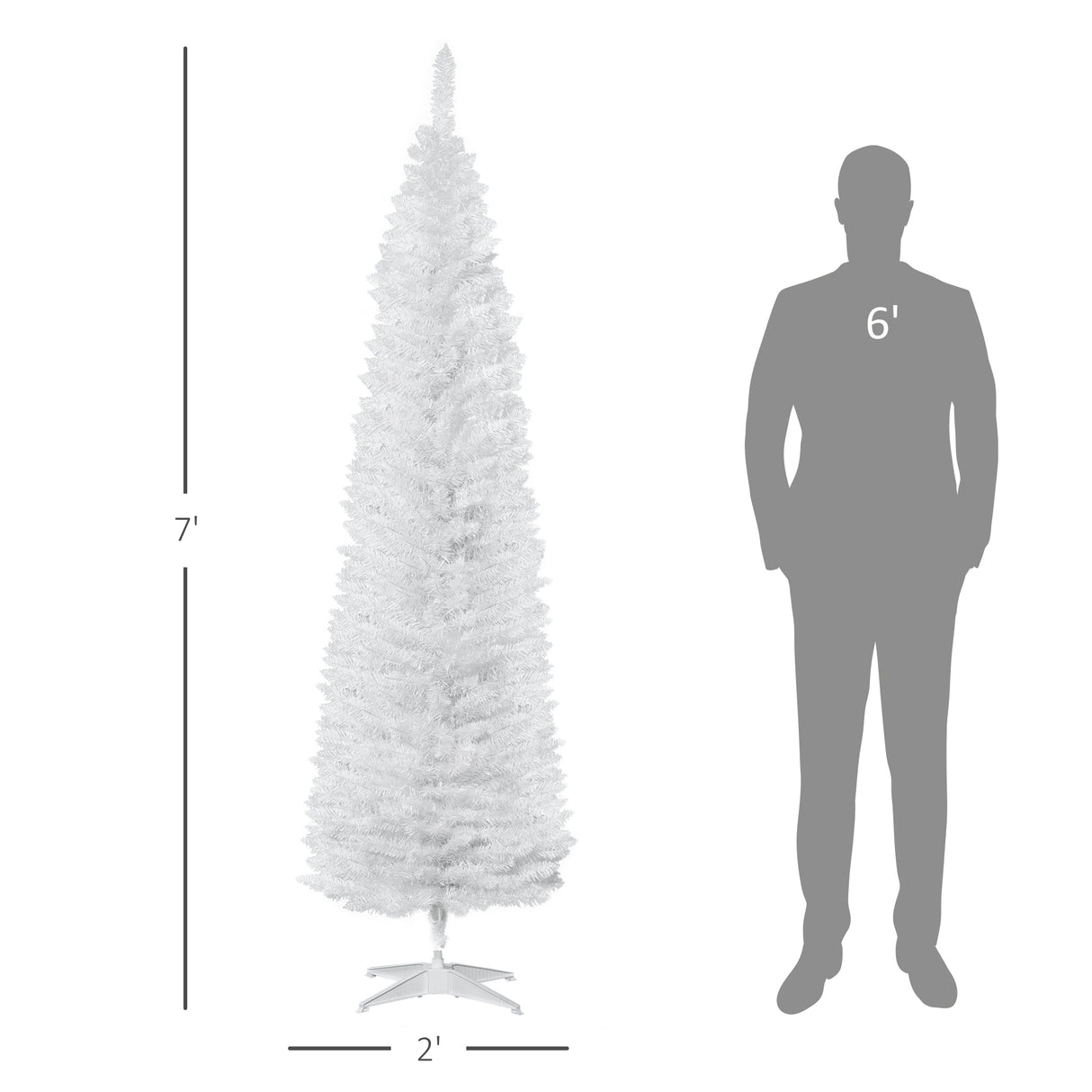 Slim Xmas Tree - Artificial Pencil Christmas Tree