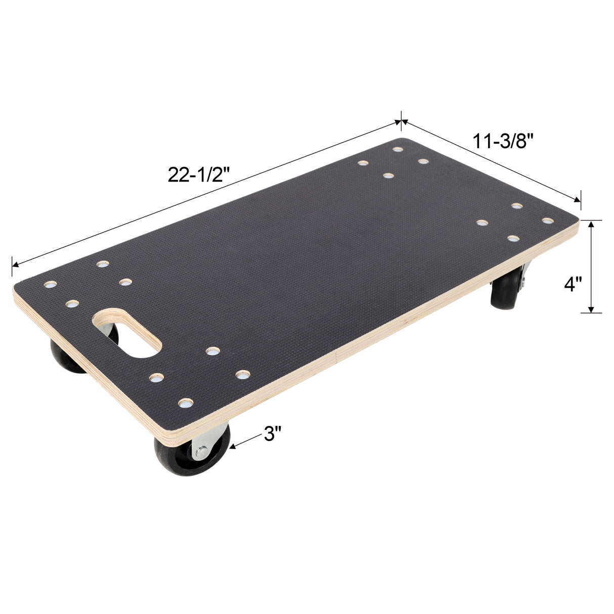 Furniture Moving Wooden Dolly with 4 PP Wheels - 2 Pack