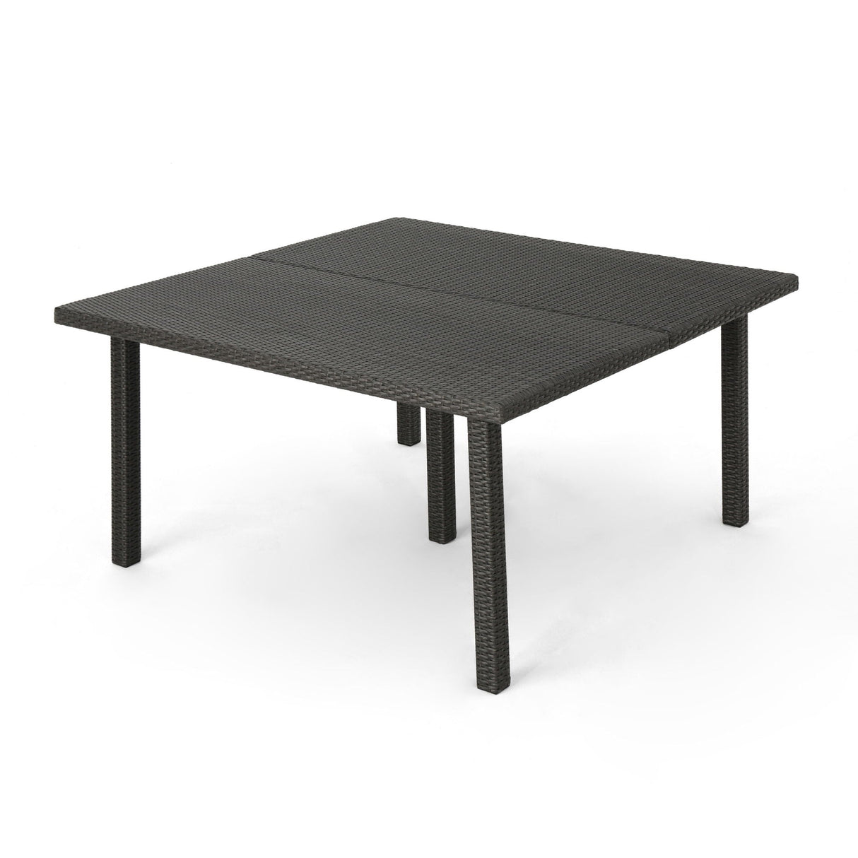 Outdoor Square Rattan Wicker Dining Table - Gray - Best Buy Furniture