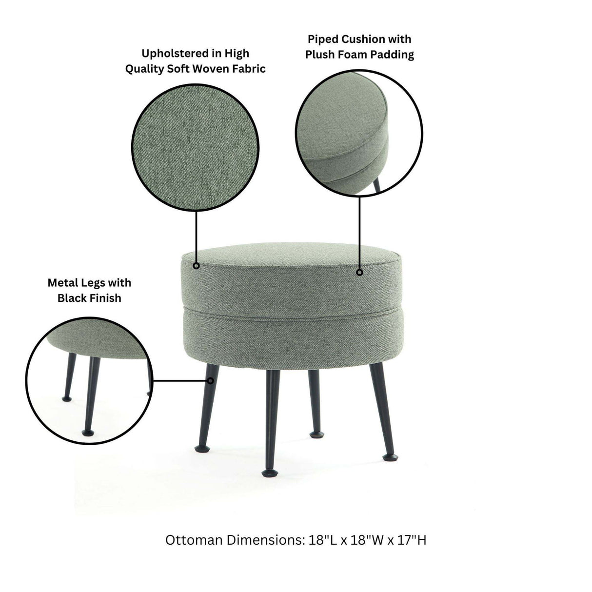 Bailey - Accent Ottoman