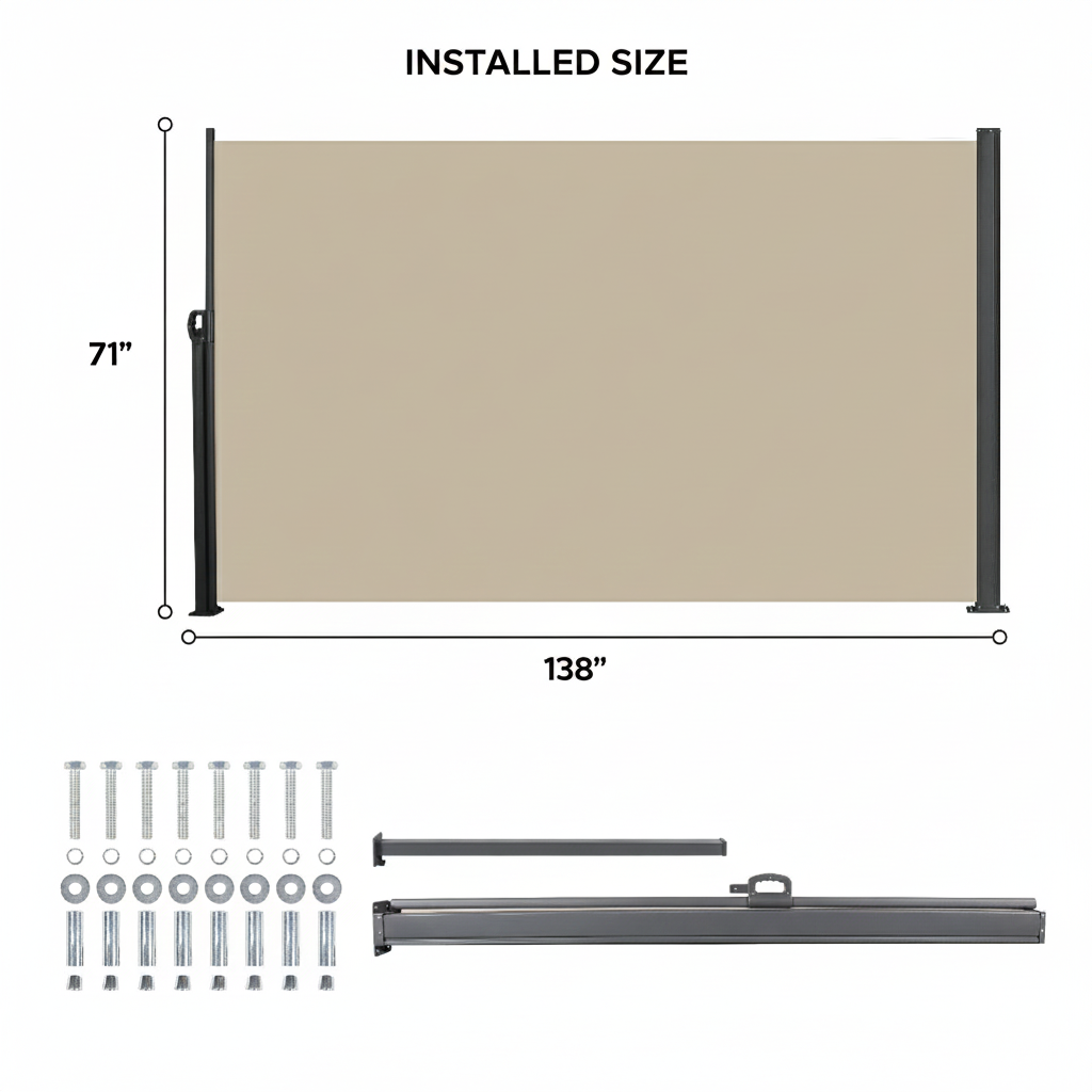 Retractable Side Awning - Outdoor Privacy Screen