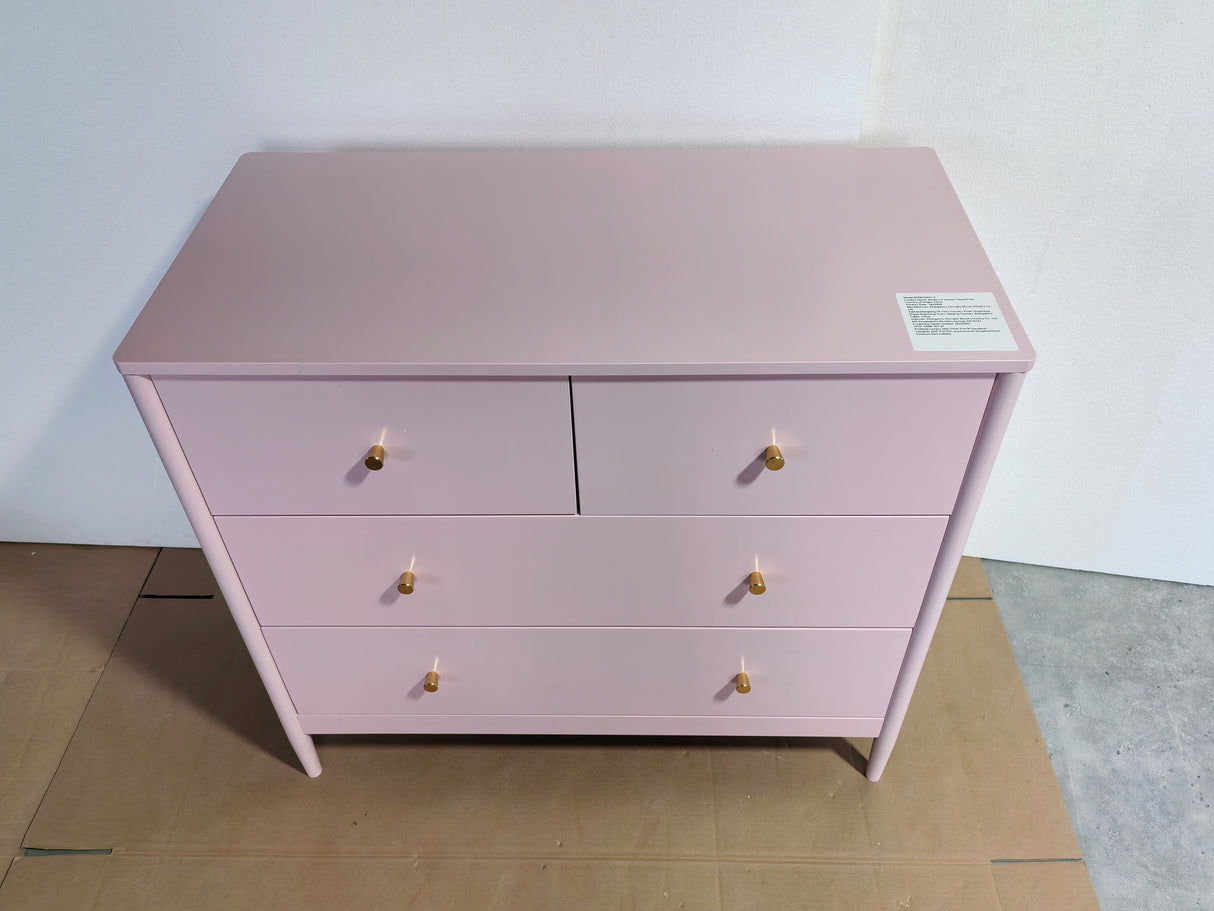 Pink 4-Drawer Kids Dresser