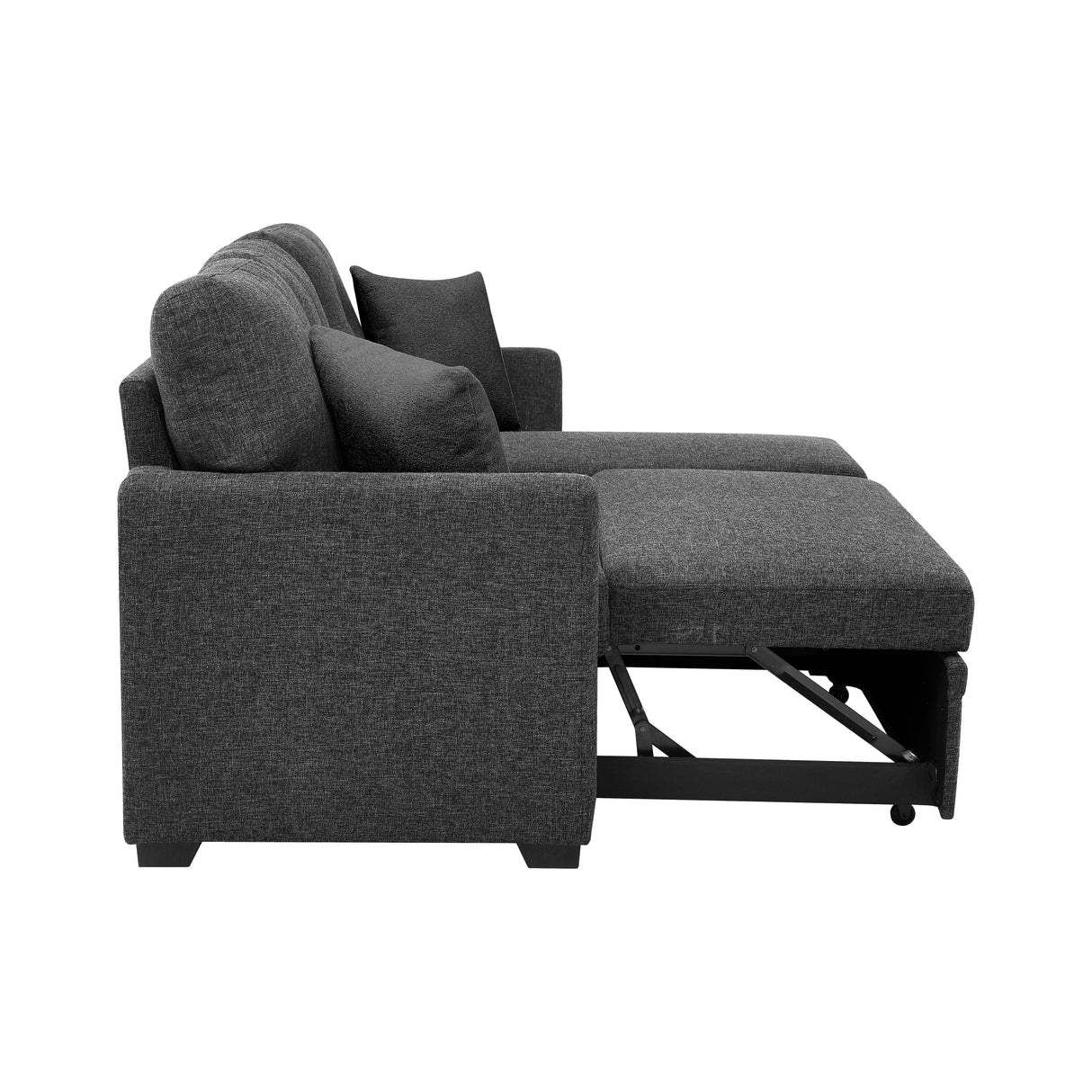 76.5" Sectional with Pull-Out Bed