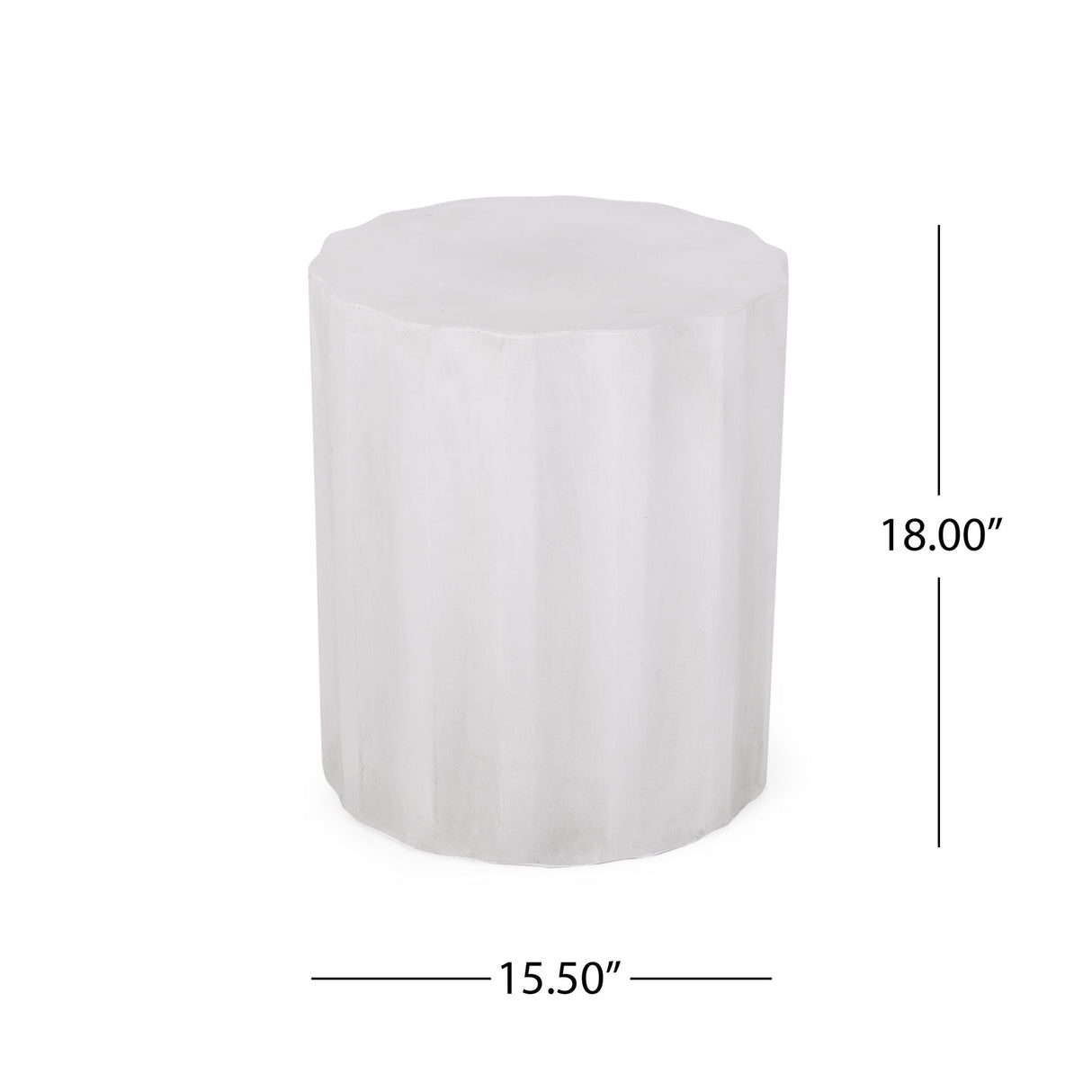 Outdoor End Table With Soft Wave Edge - Antique White - Best Buy Furniture